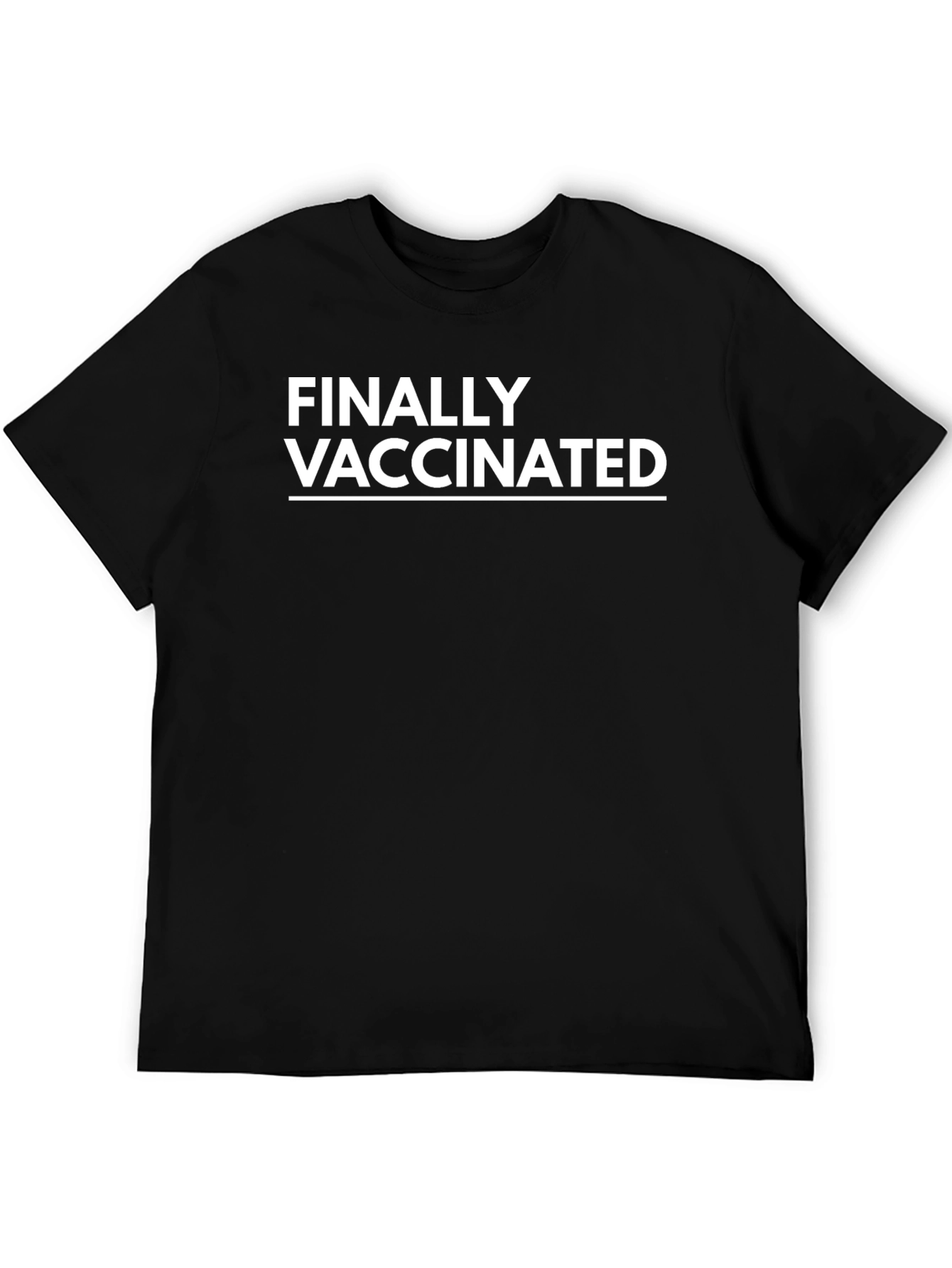 Black Finally Vaccinated Graphic Tee - Black view 5