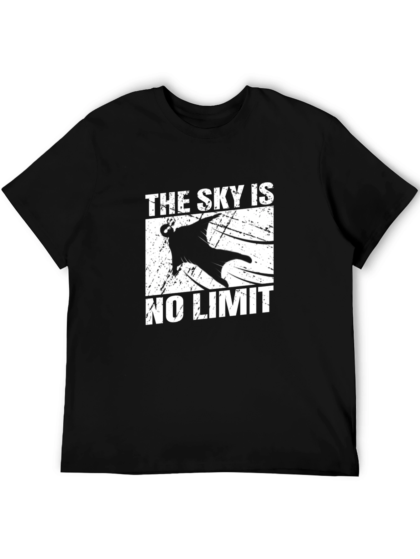 Black The Sky is No Limit Black Graphic Tee view 5