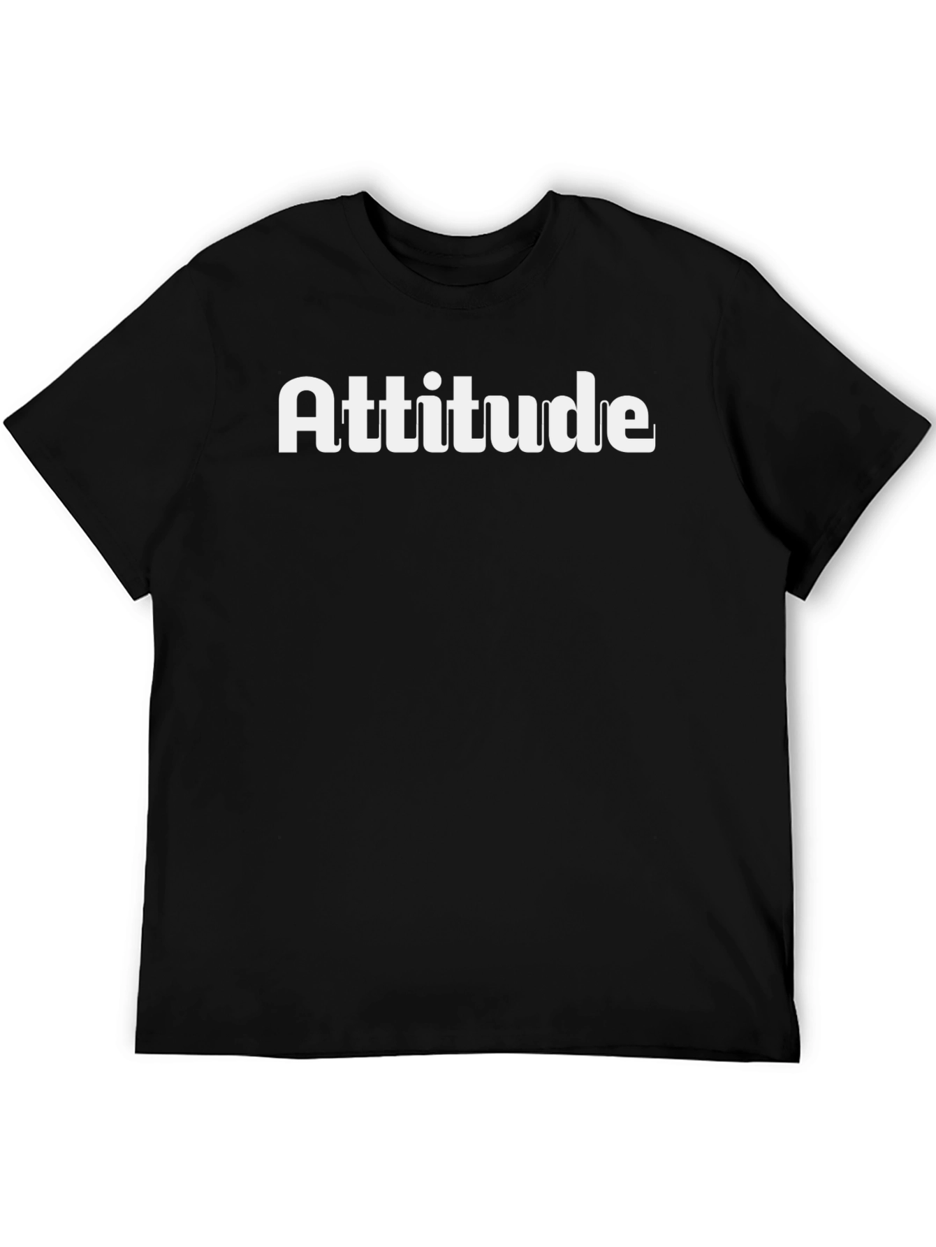 Attitude Graphic Print Black T-Shirt - 5