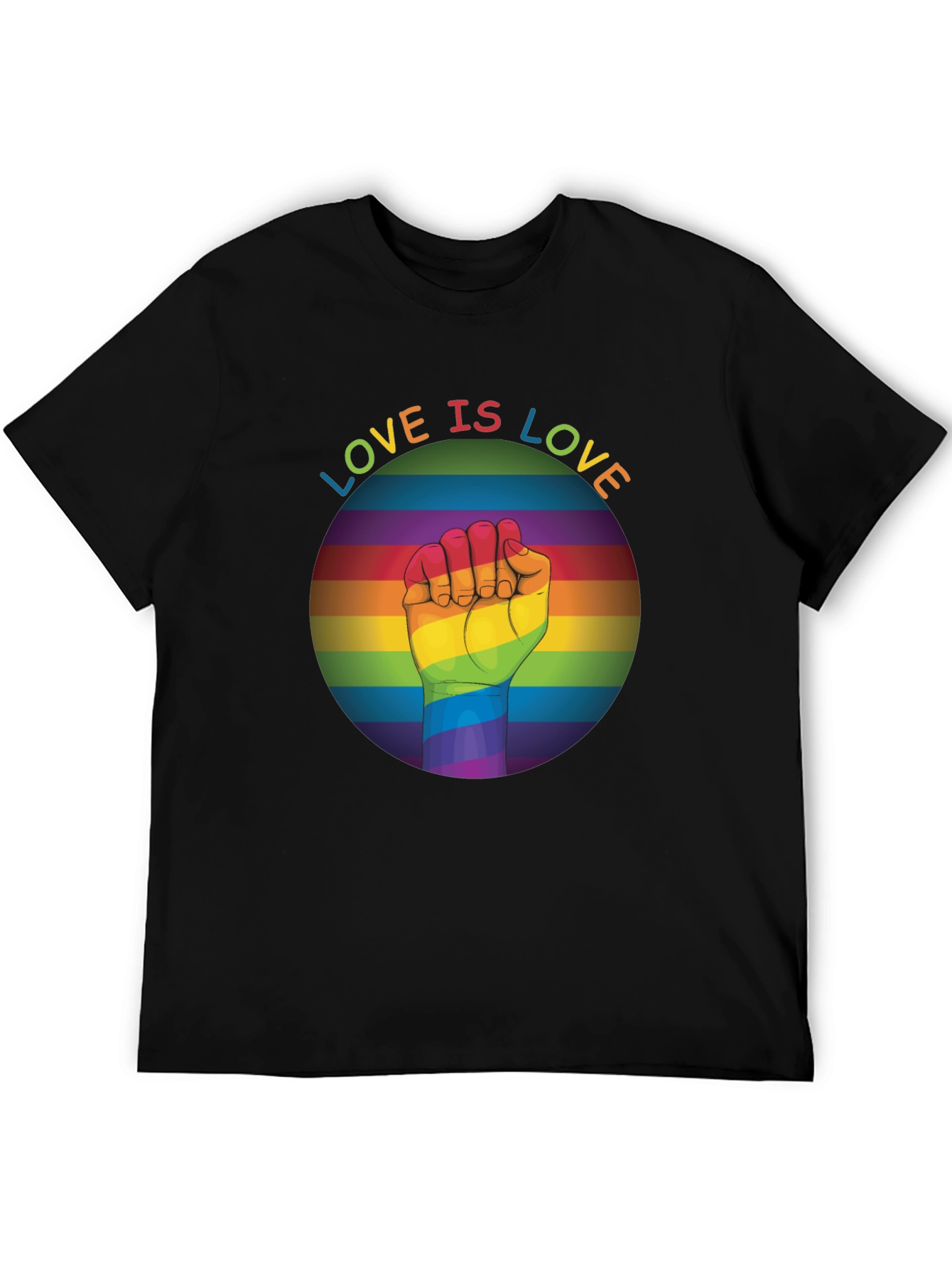 Black Love Is Love Pride T-Shirt view 5