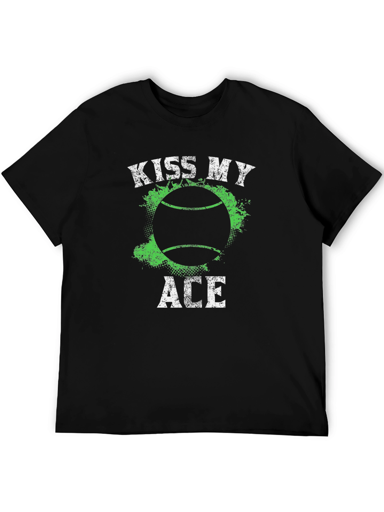 Kiss My Ace Tennis T-Shirt - Black Graphic Tee - 5
