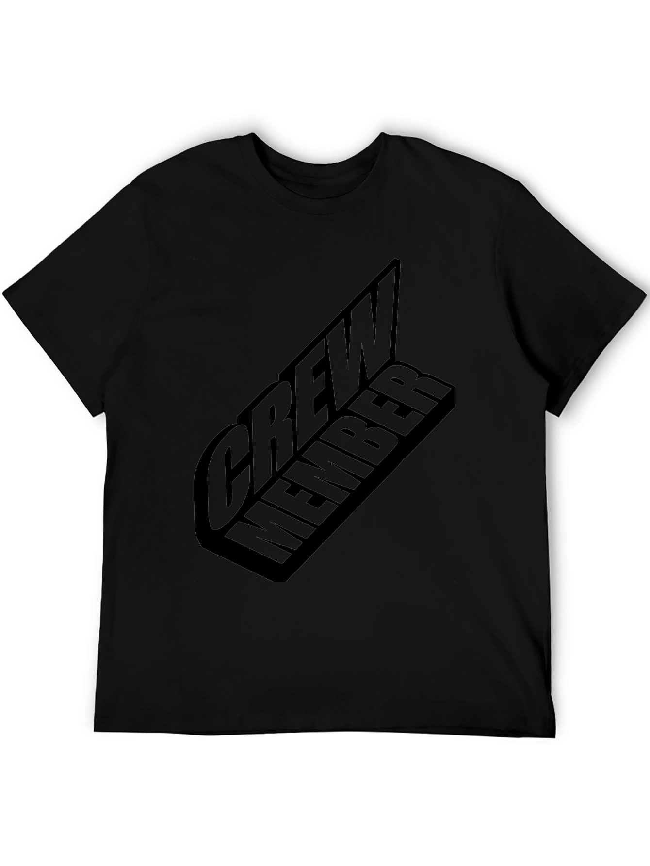 Black Crew Member Graphic Black T-Shirt view 5