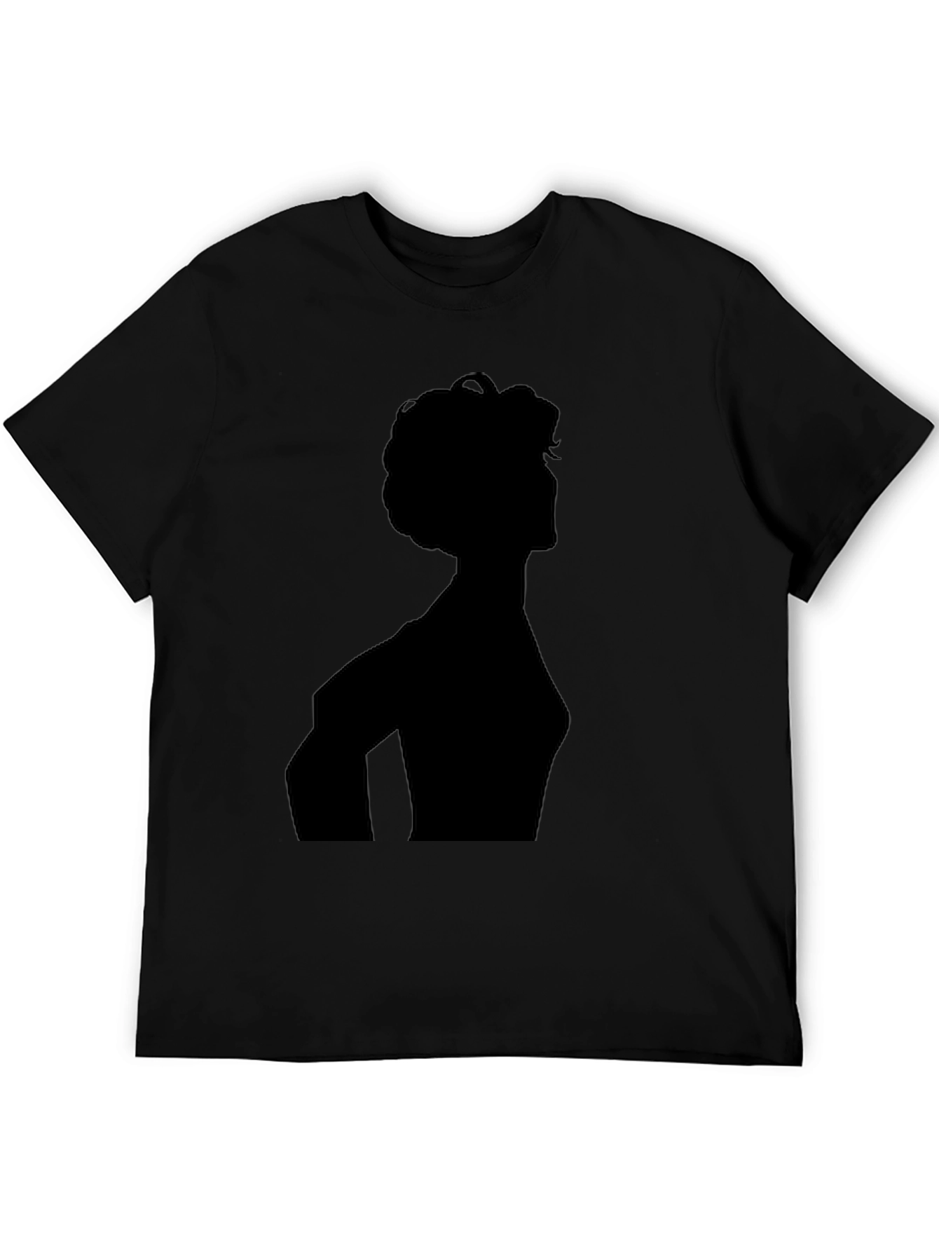 Black Silhouette Graphic Tee - Men's Black T-Shirt view 5