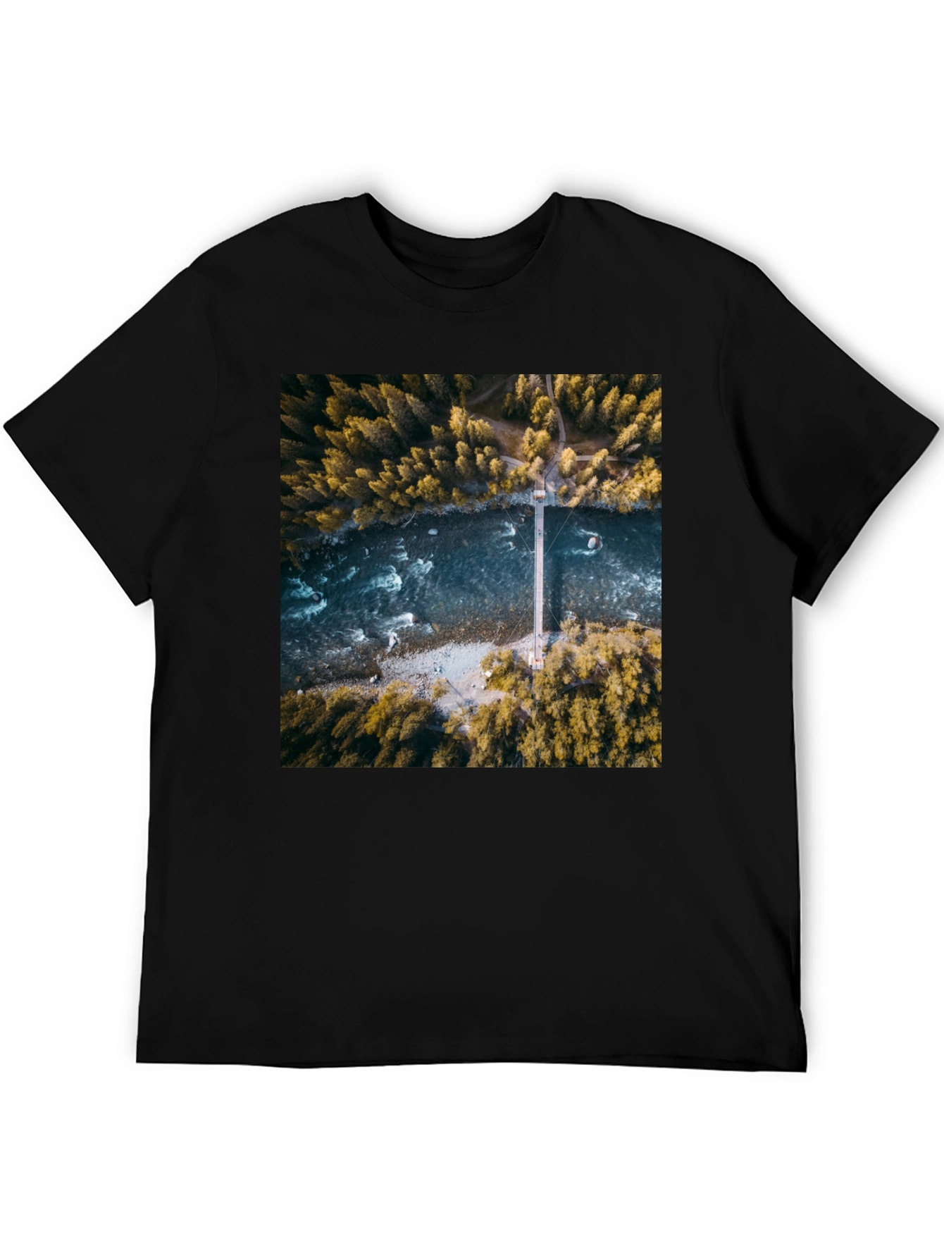 Black River Bridge Photo T-Shirt view 5