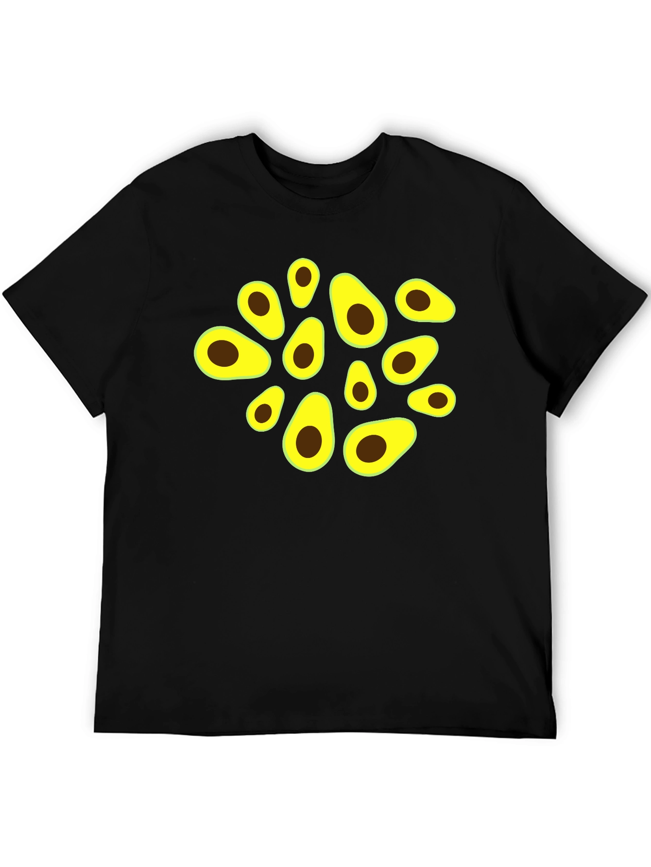 Black Avocado Graphic Black T-Shirt view 5