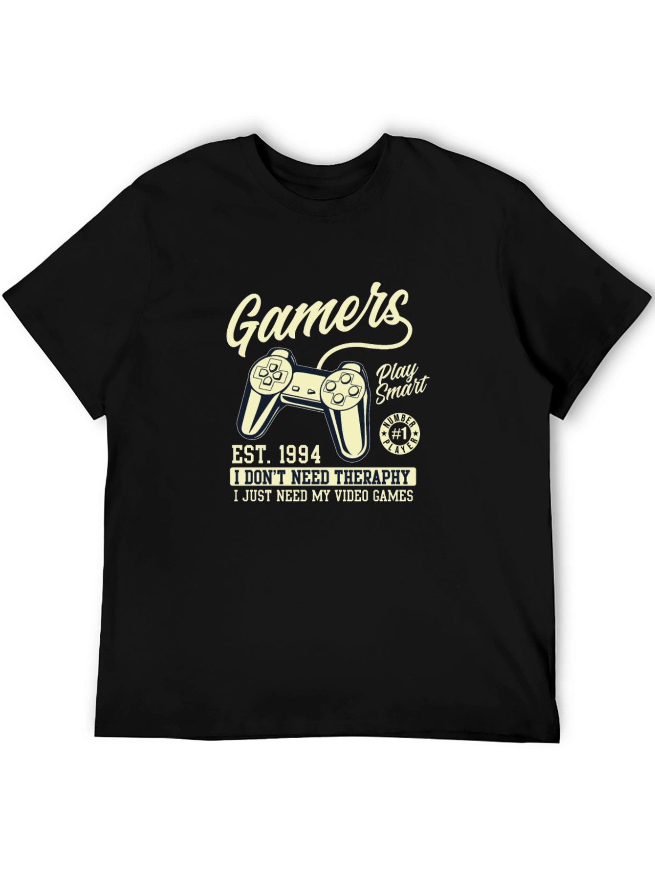 Black Gamers EST 1994 Graphic T-Shirt view 5