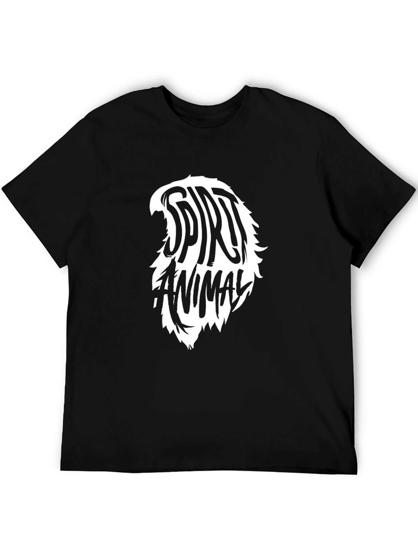 Black Spirit Animal Graphic Tee - Black view 5