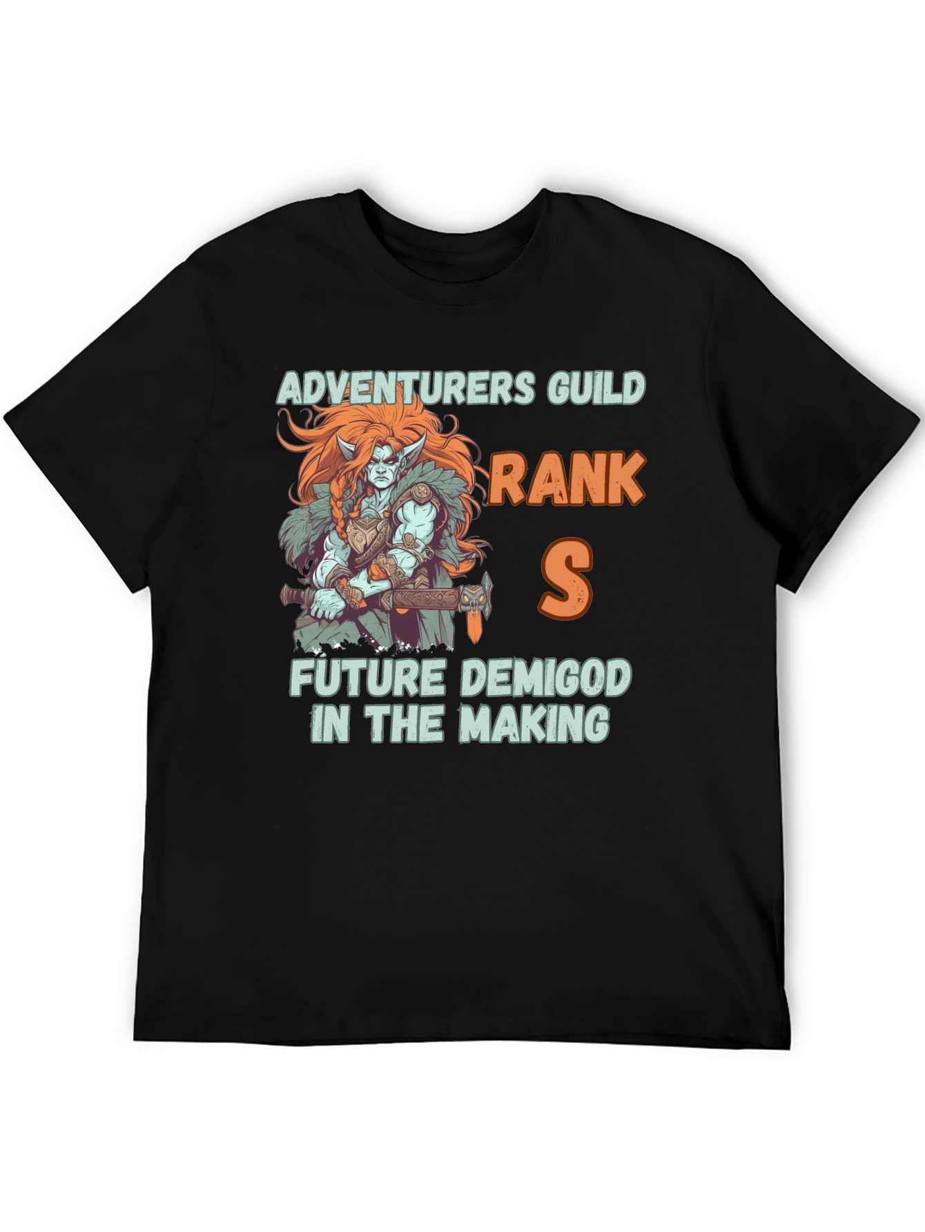 Black Adventurers Guild Rank S Demigod T-Shirt view 5