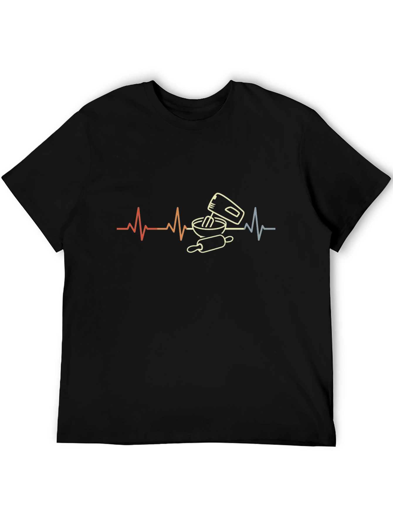 Black Baking Heartbeat T-Shirt view 5