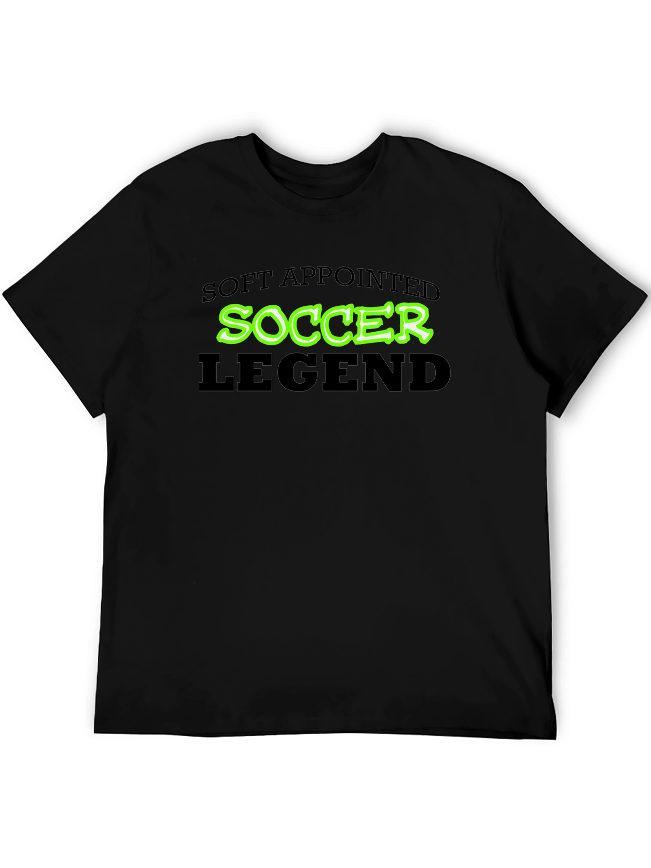 Black Soft Appointed Soccer Legend T-Shirt view 5