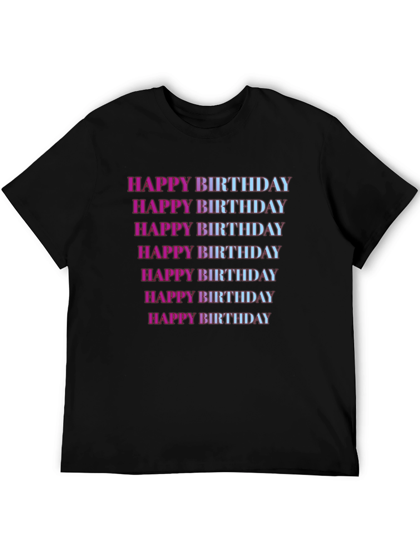 Black Happy Birthday T-Shirt view 5