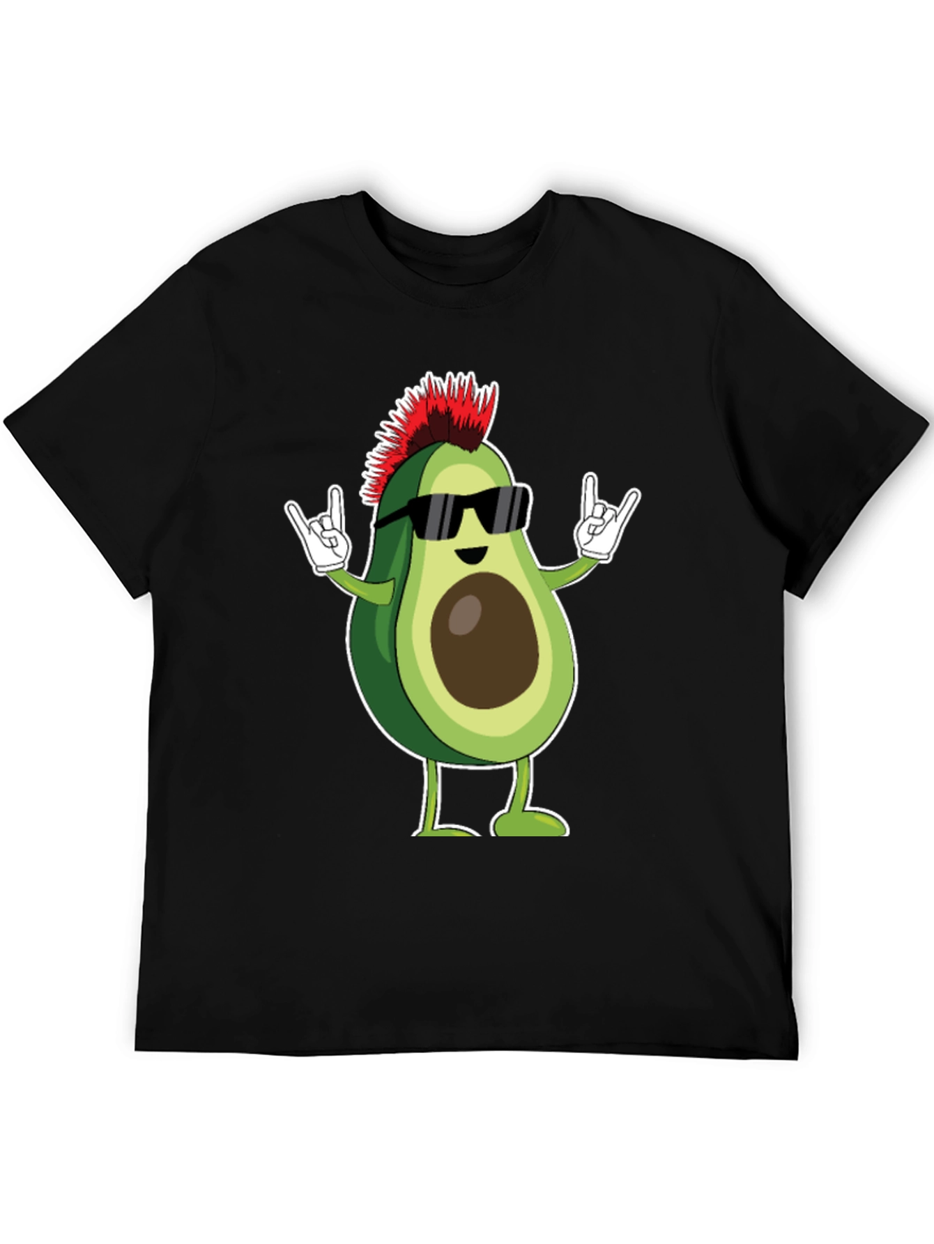 Black Punk Rock Avocado T-Shirt view 5