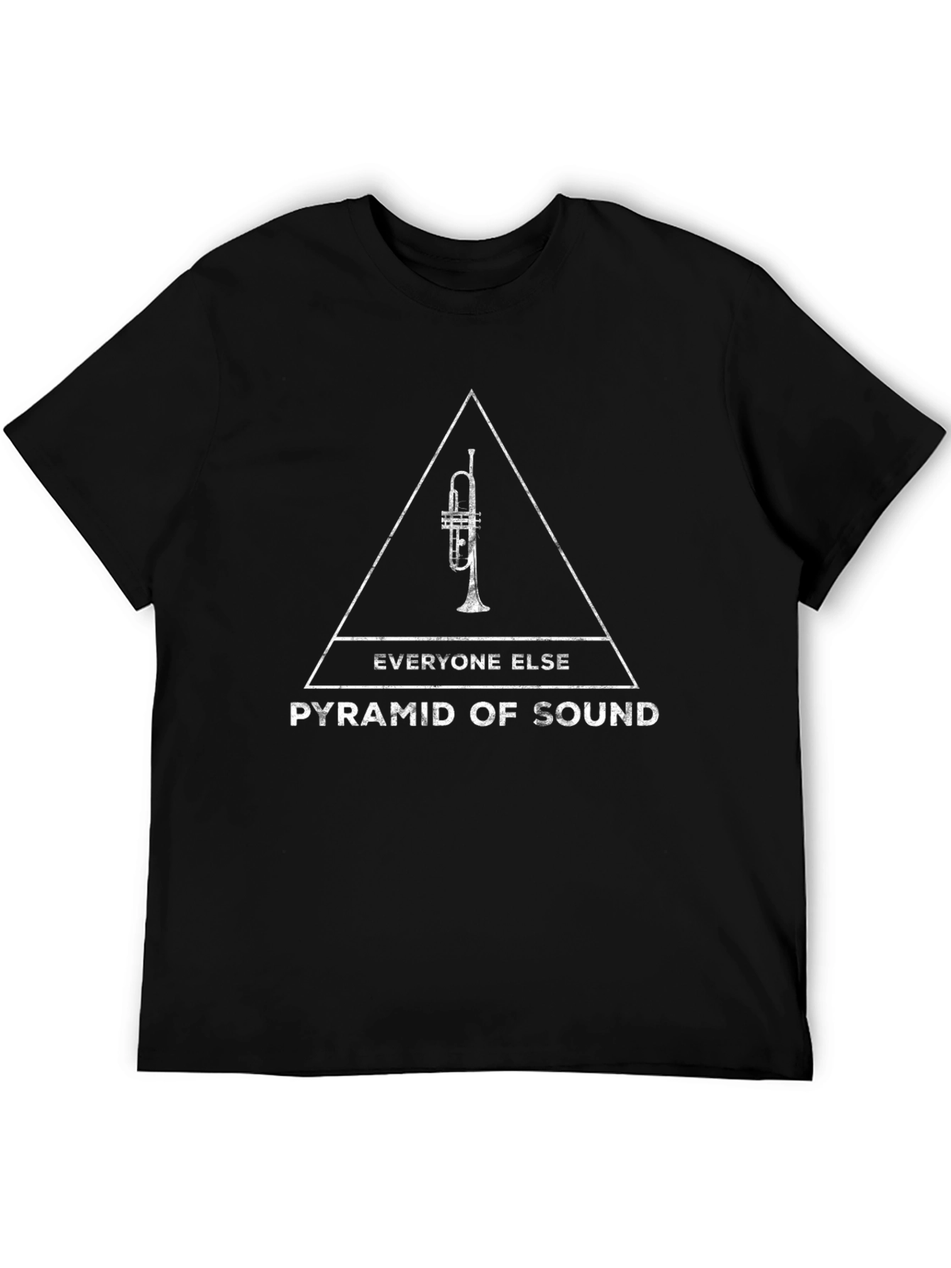 Black Pyramid of Sound Graphic T-Shirt - Black Cotton Tee view 5