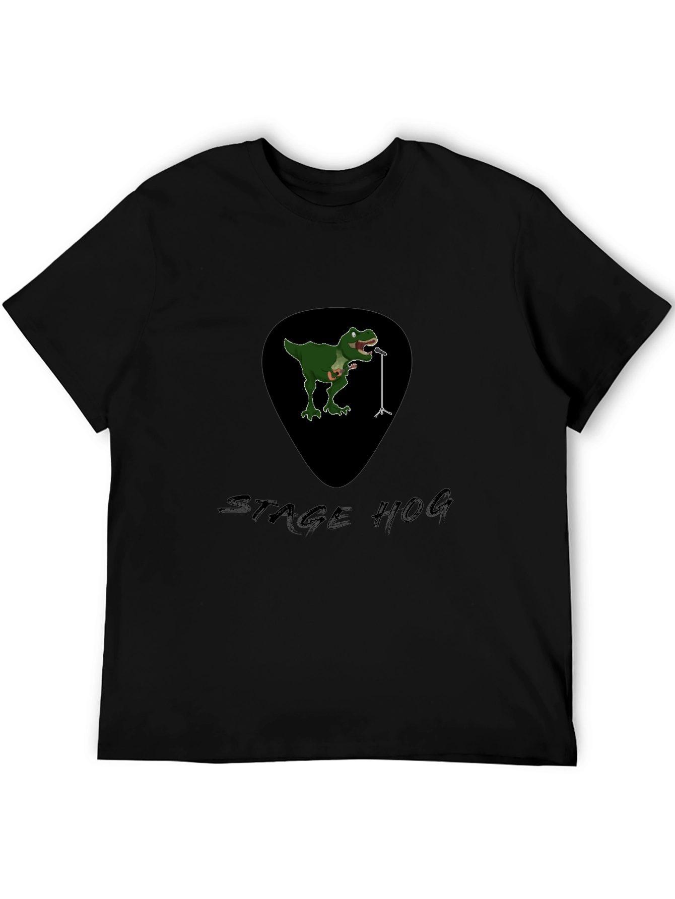 Black Stage Hog Dino T-Shirt - Black Graphic Tee view 5