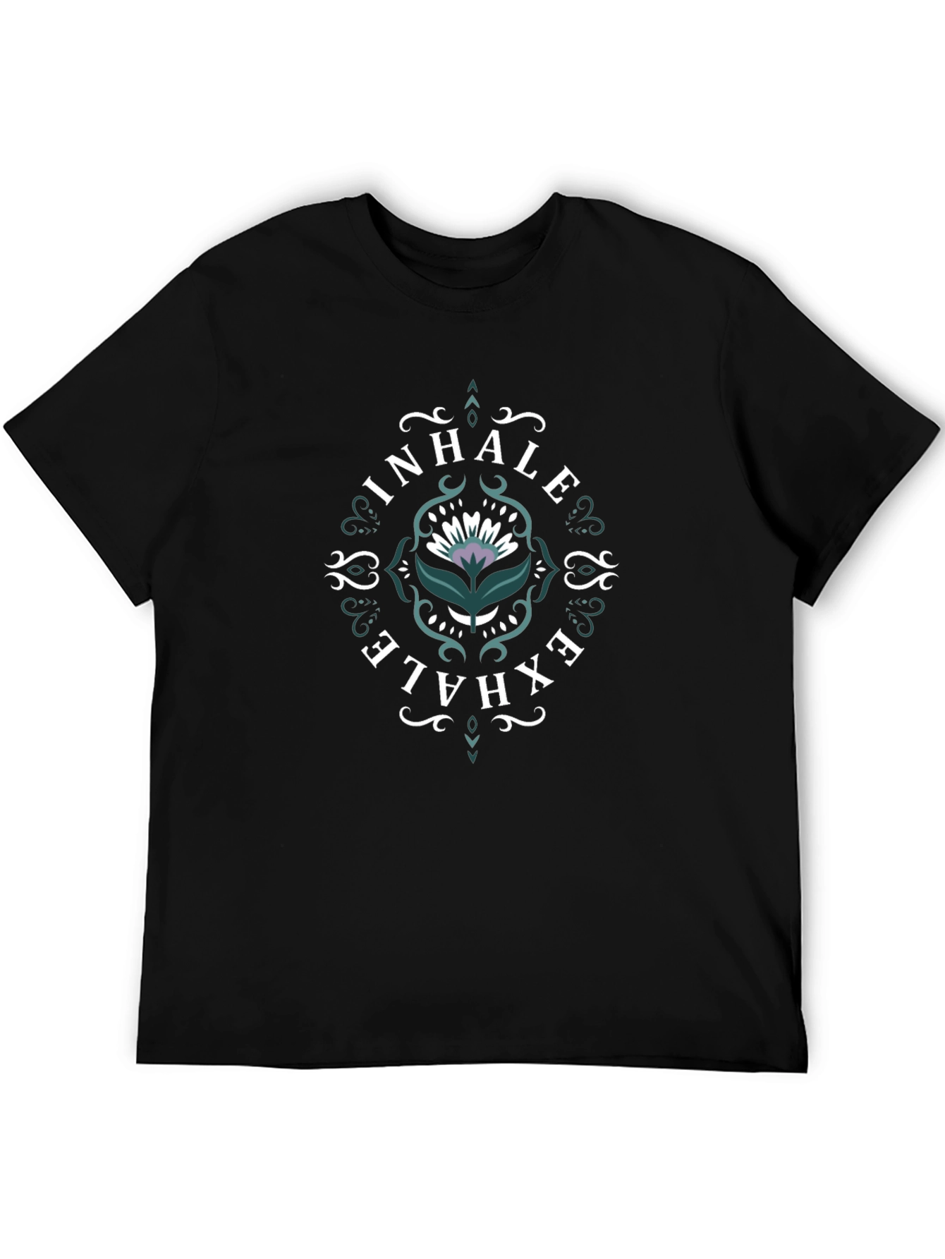 Black Inhale Exhale Graphic Tee - Black Comfort Fit view 5