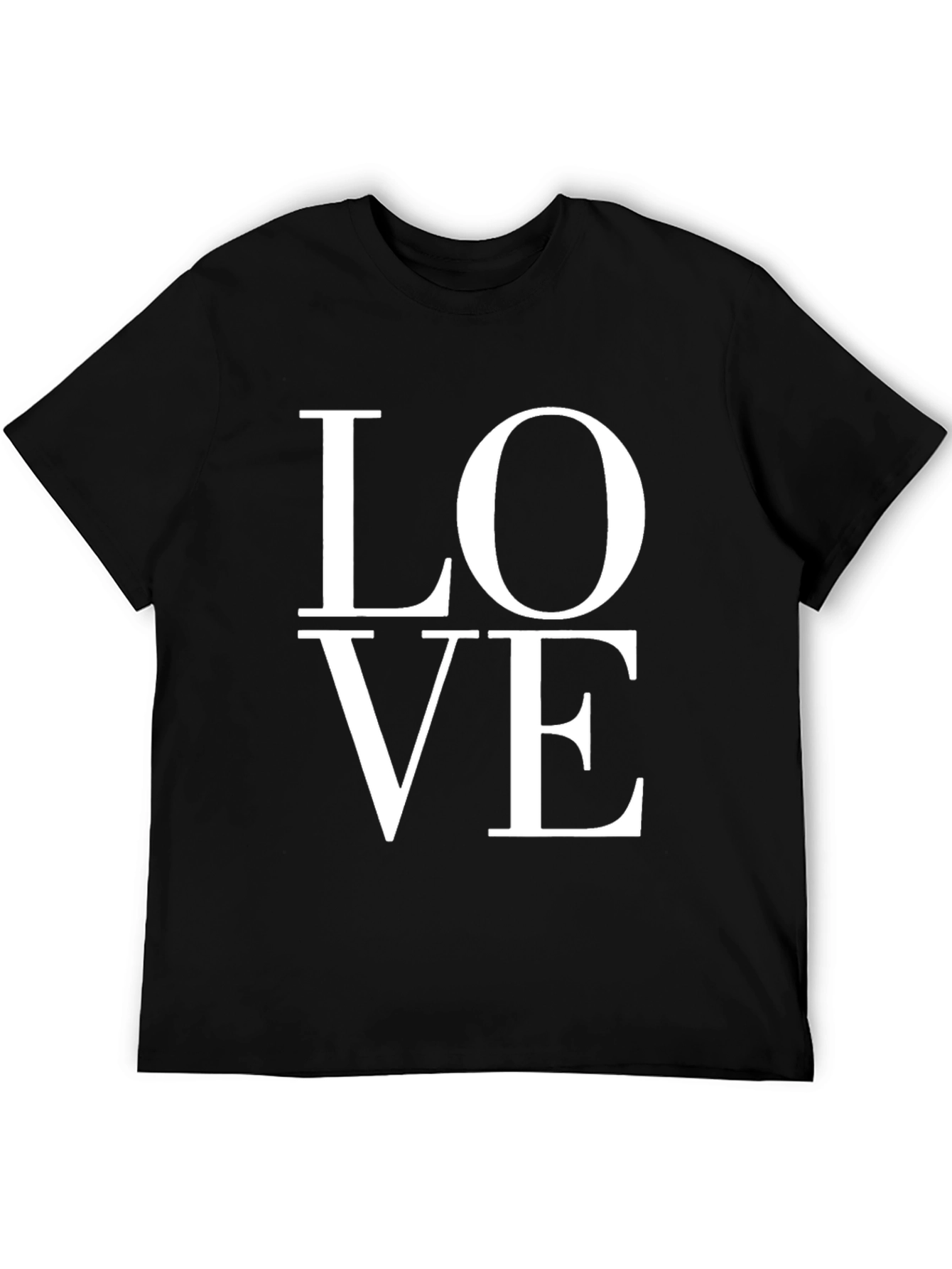 Black Love Graphic Tee - Black Casual T-Shirt view 5