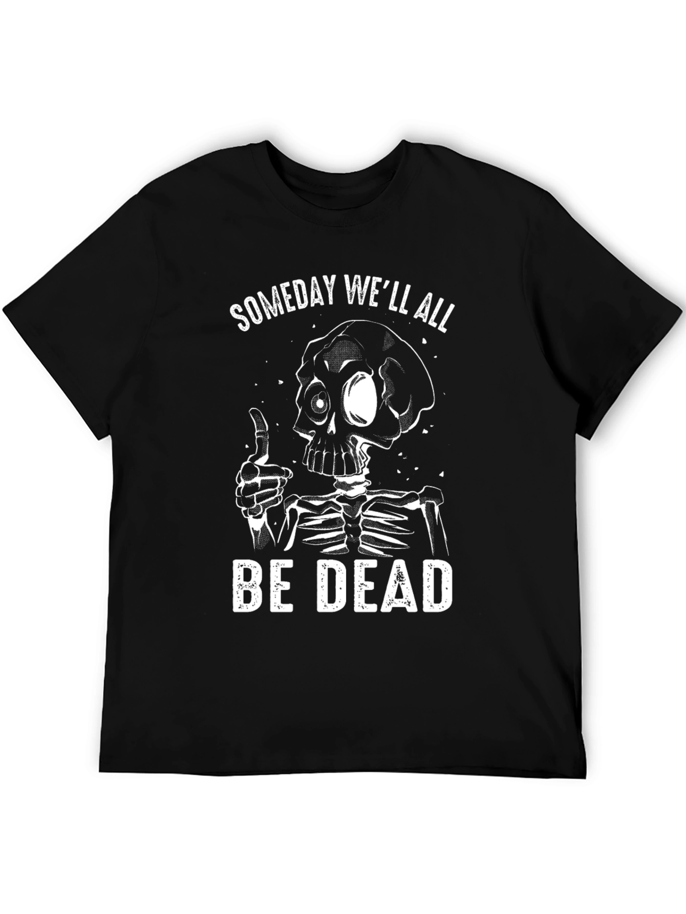 Black Someday We'll All Be Dead Skeleton Graphic T-Shirt view 5