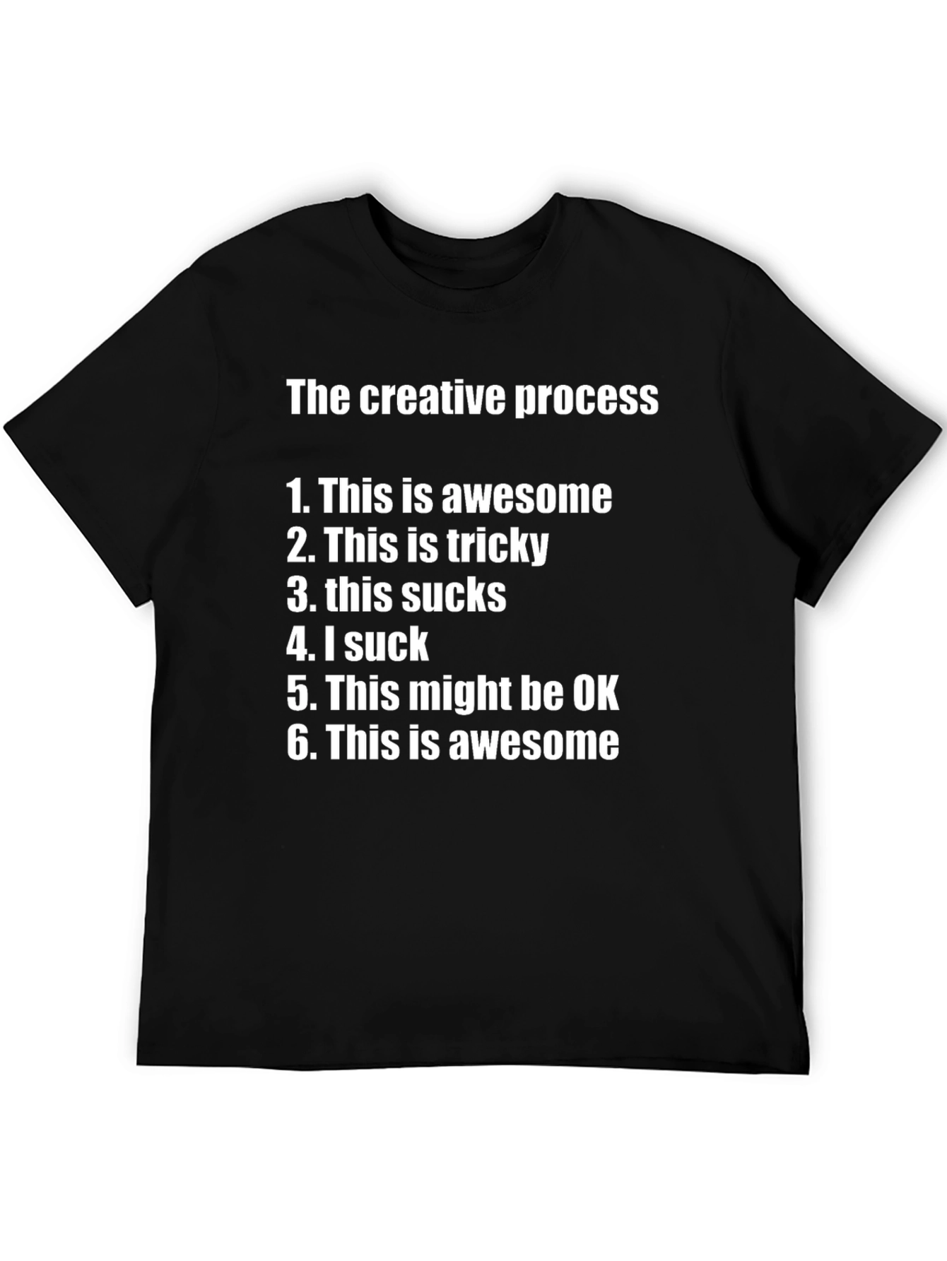 Black Creative Process T-Shirt - Funny Artist Design view 5