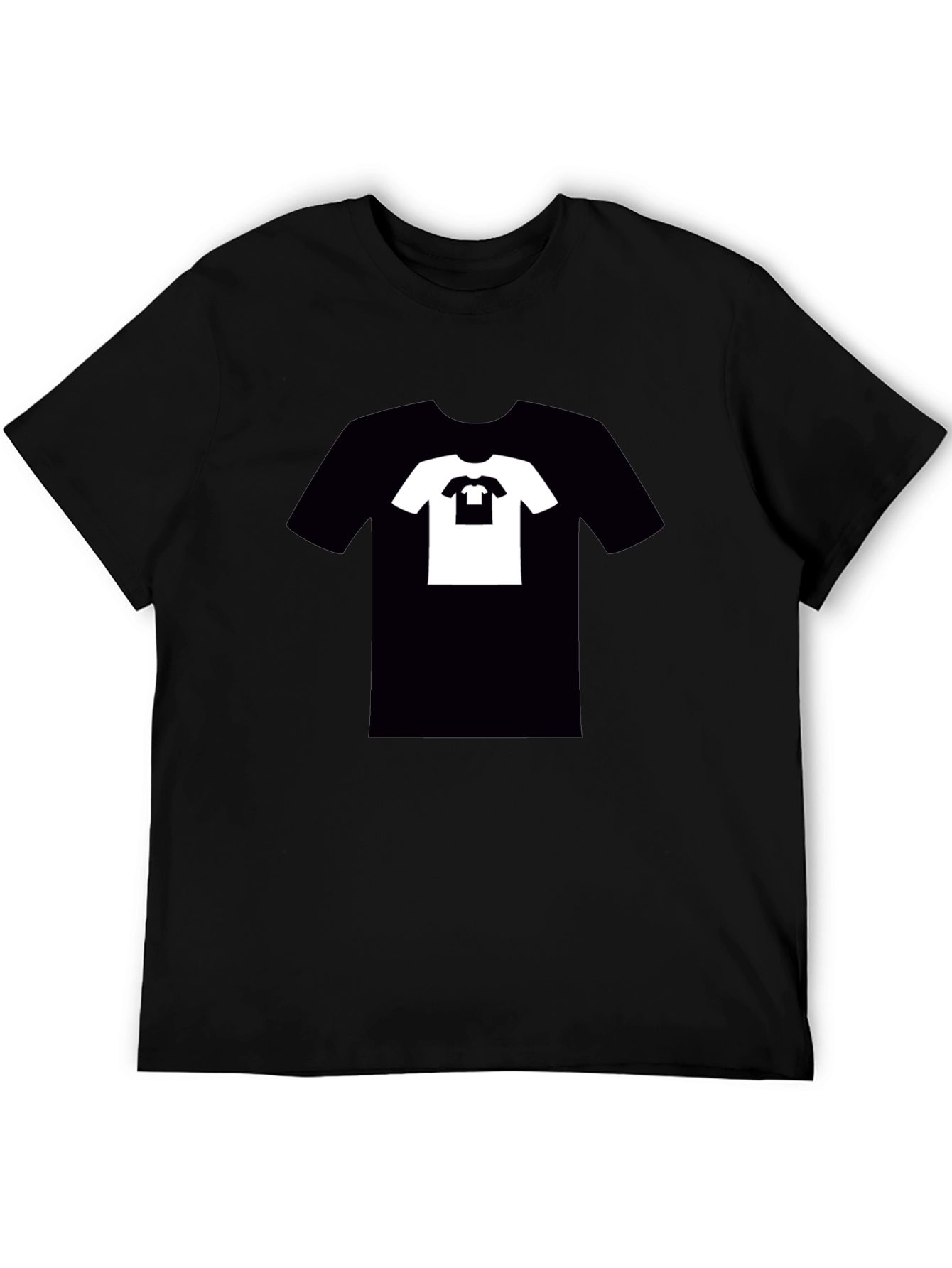 Black Recursive Tee: Black T-Shirt with T-Shirt Graphic view 5