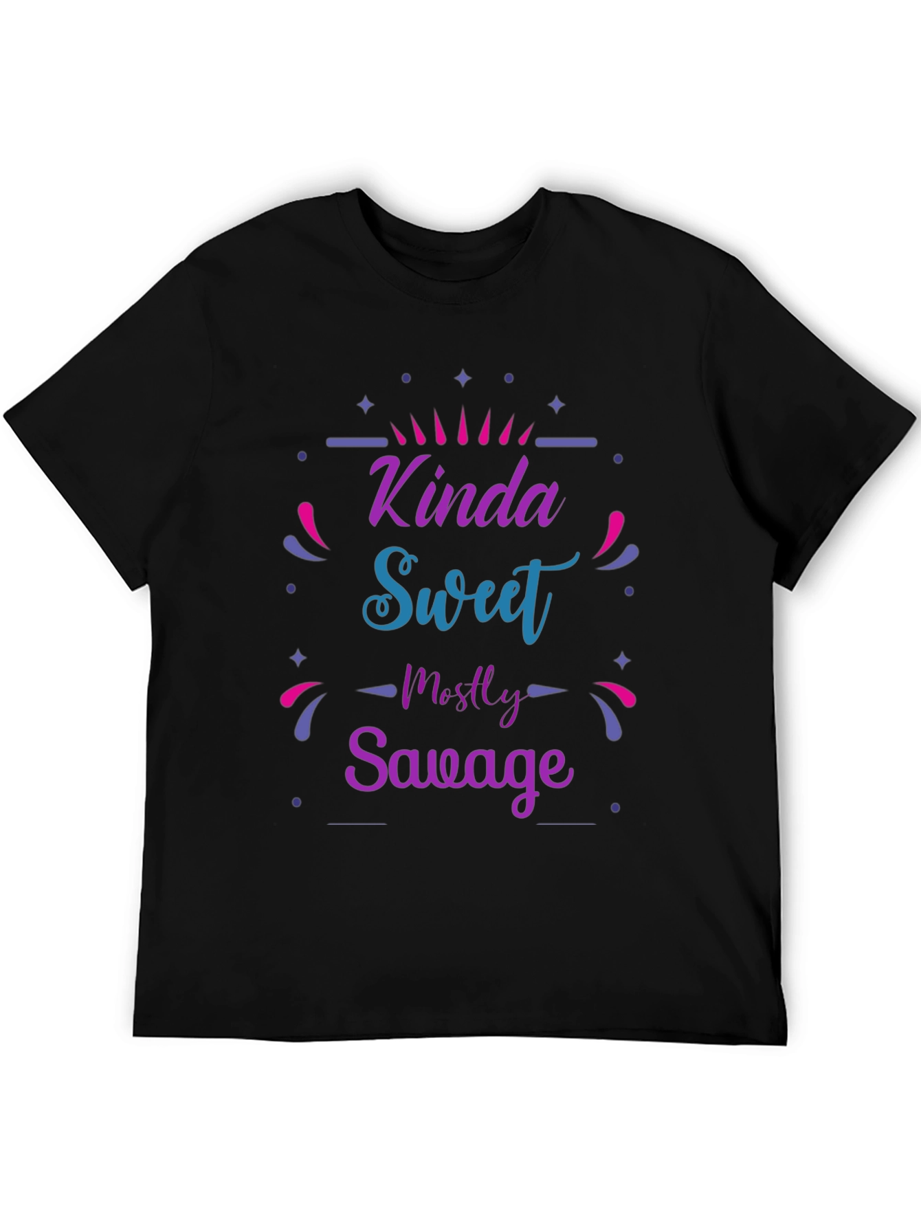 Black Kinda Sweet, Mostly Savage Graphic Tee view 5