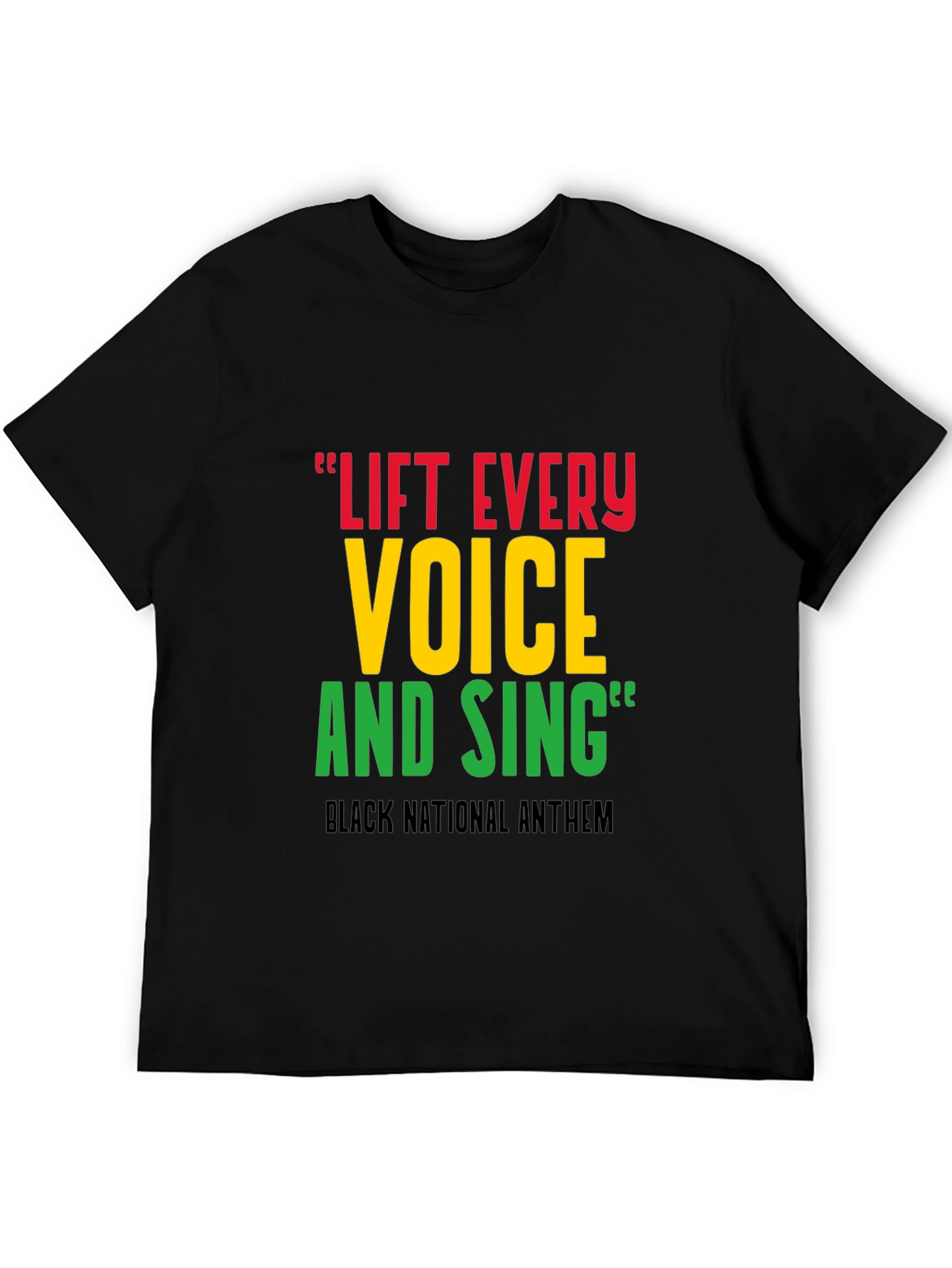 Black Lift Every Voice T-Shirt - Black National Anthem view 5