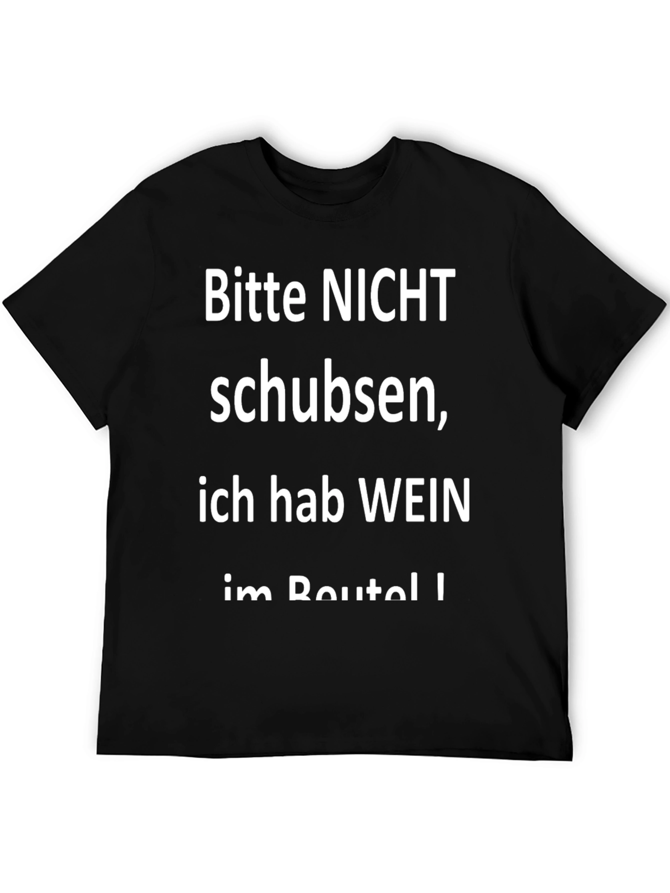Black Funny Wine T-Shirt: Bitte NICHT schubsen! view 5