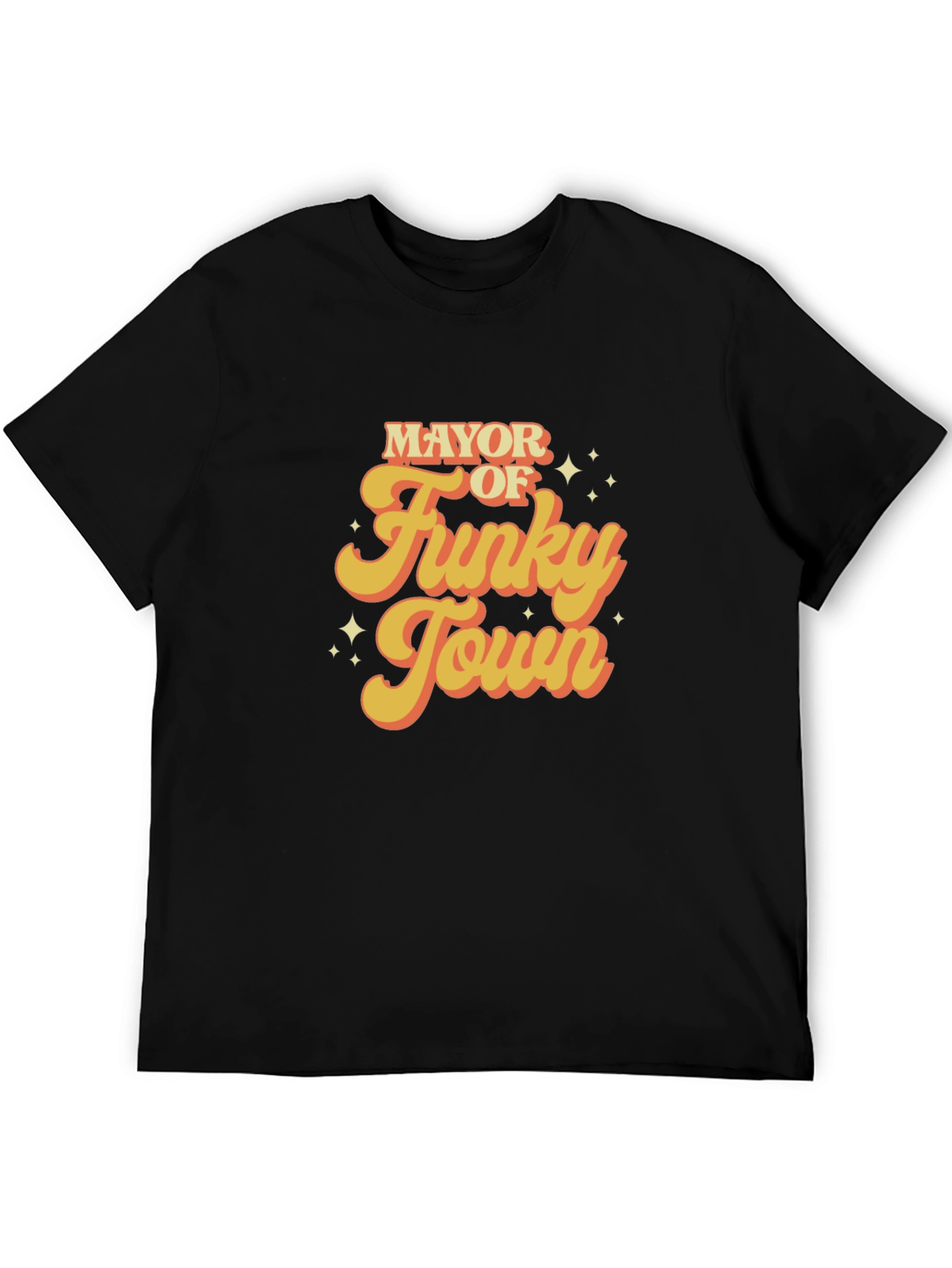 Black Mayor of Funky Town Graphic Tee - Retro Design view 5