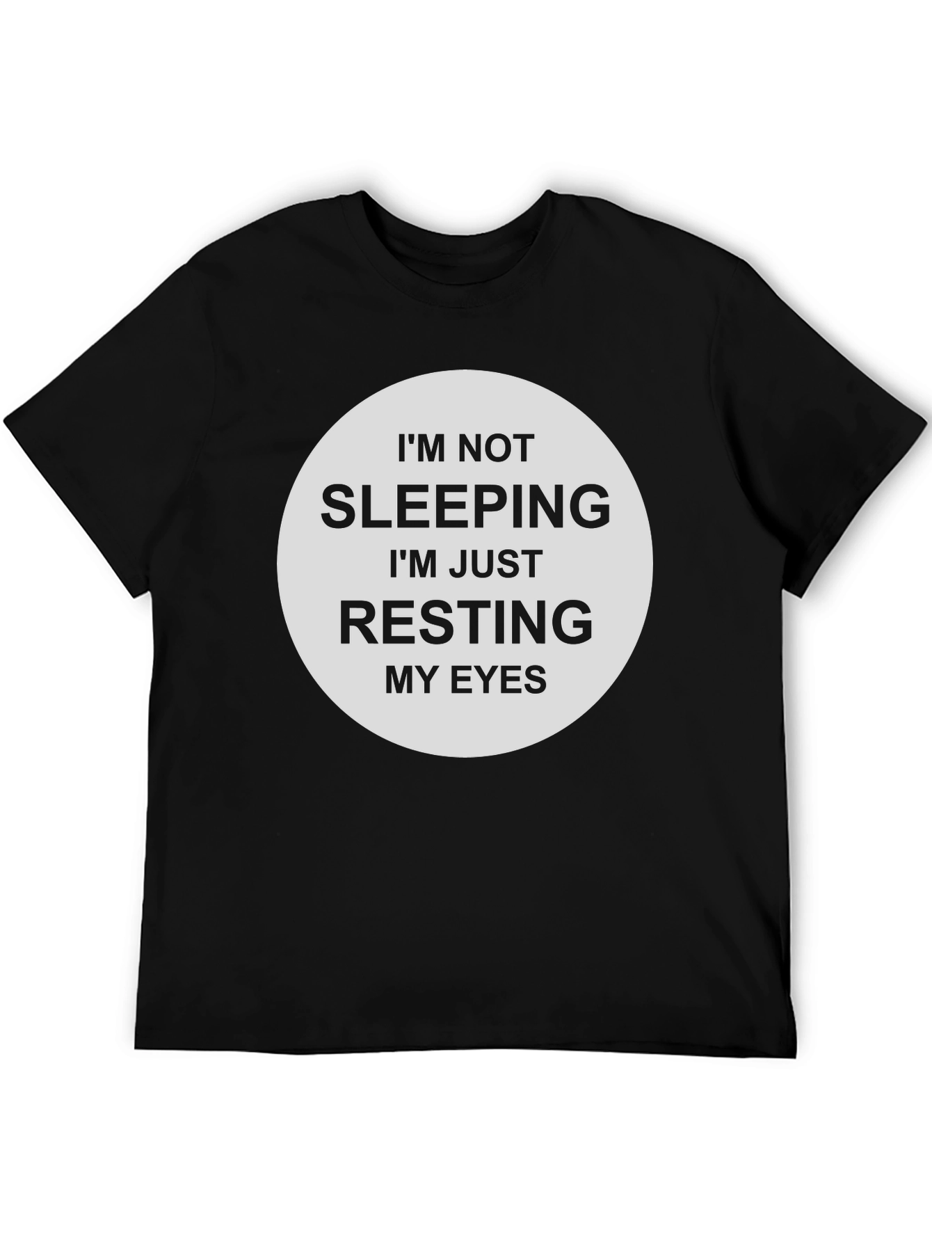 Black Resting Eyes Funny Graphic Tee view 5