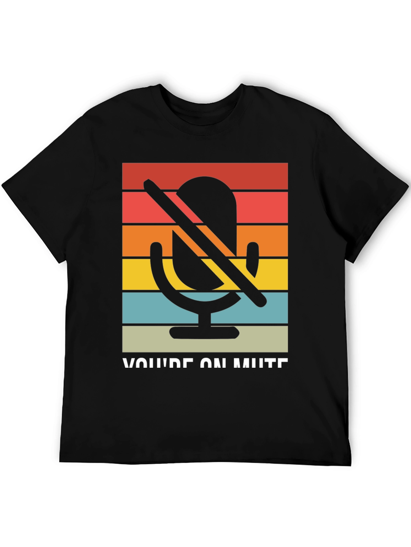 Black You're on Mute Graphic Tee - Retro Style view 5