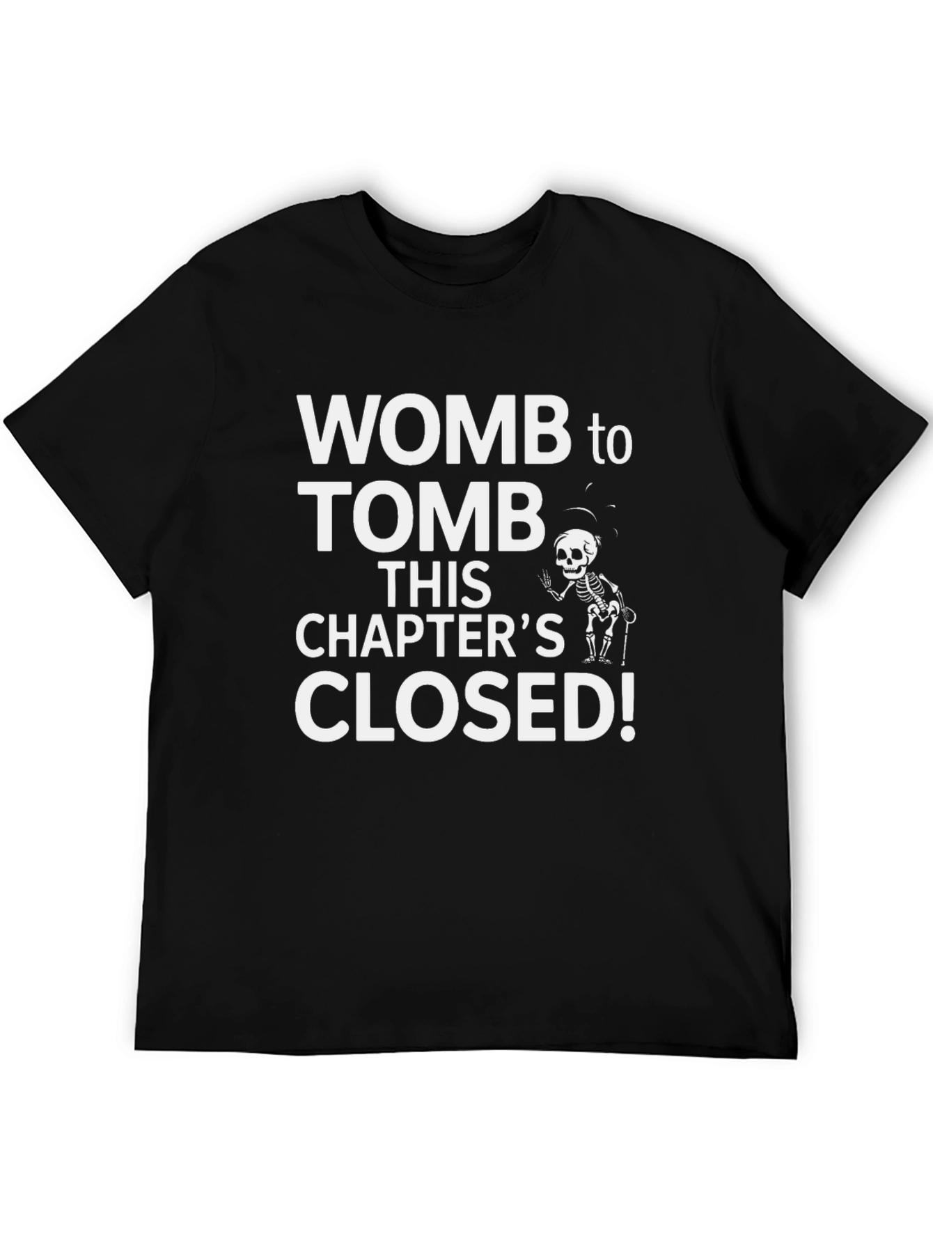 Black Womb to Tomb Graphic Print T-Shirt view 5