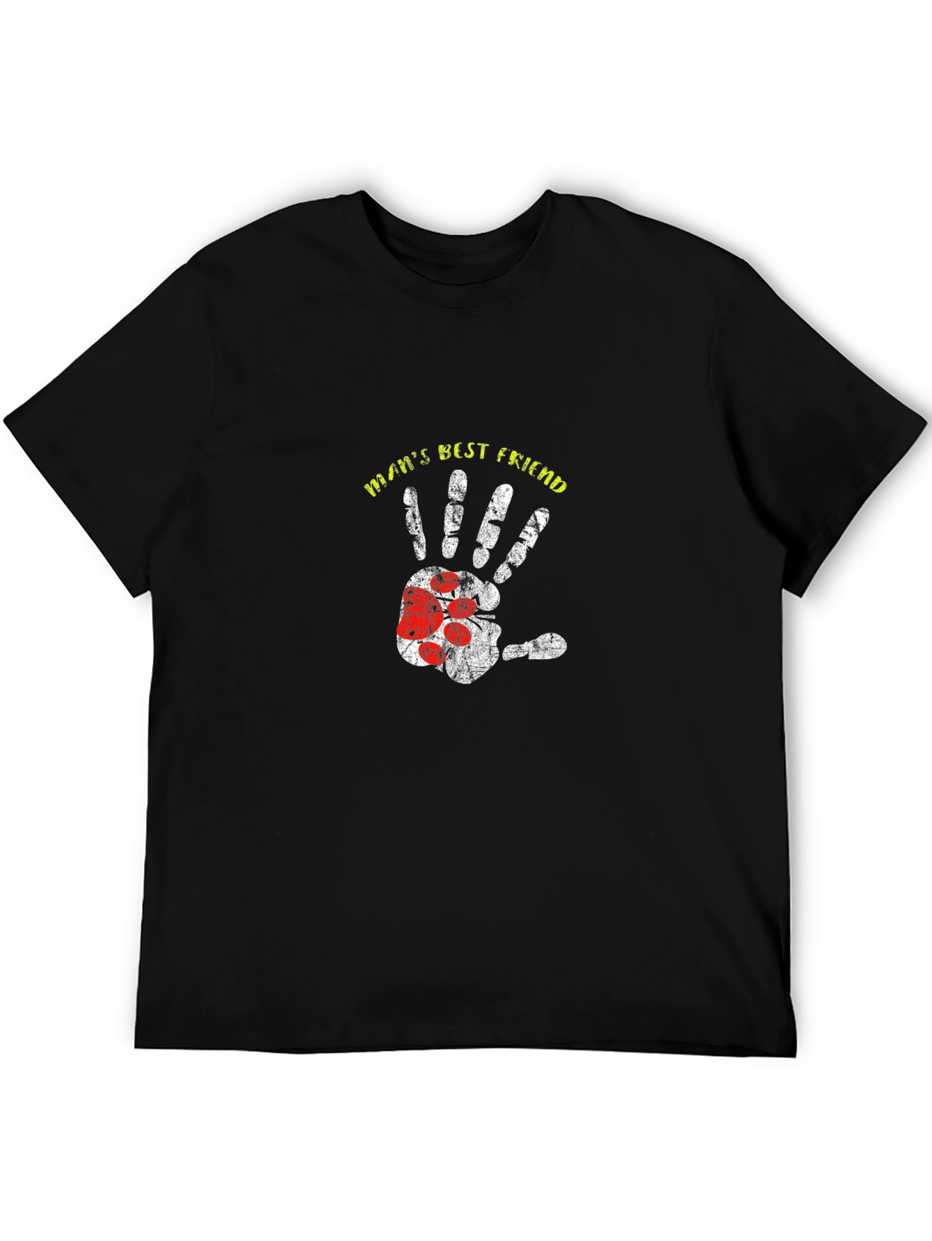 Black Man's Best Friend Paw Print T-Shirt view 5