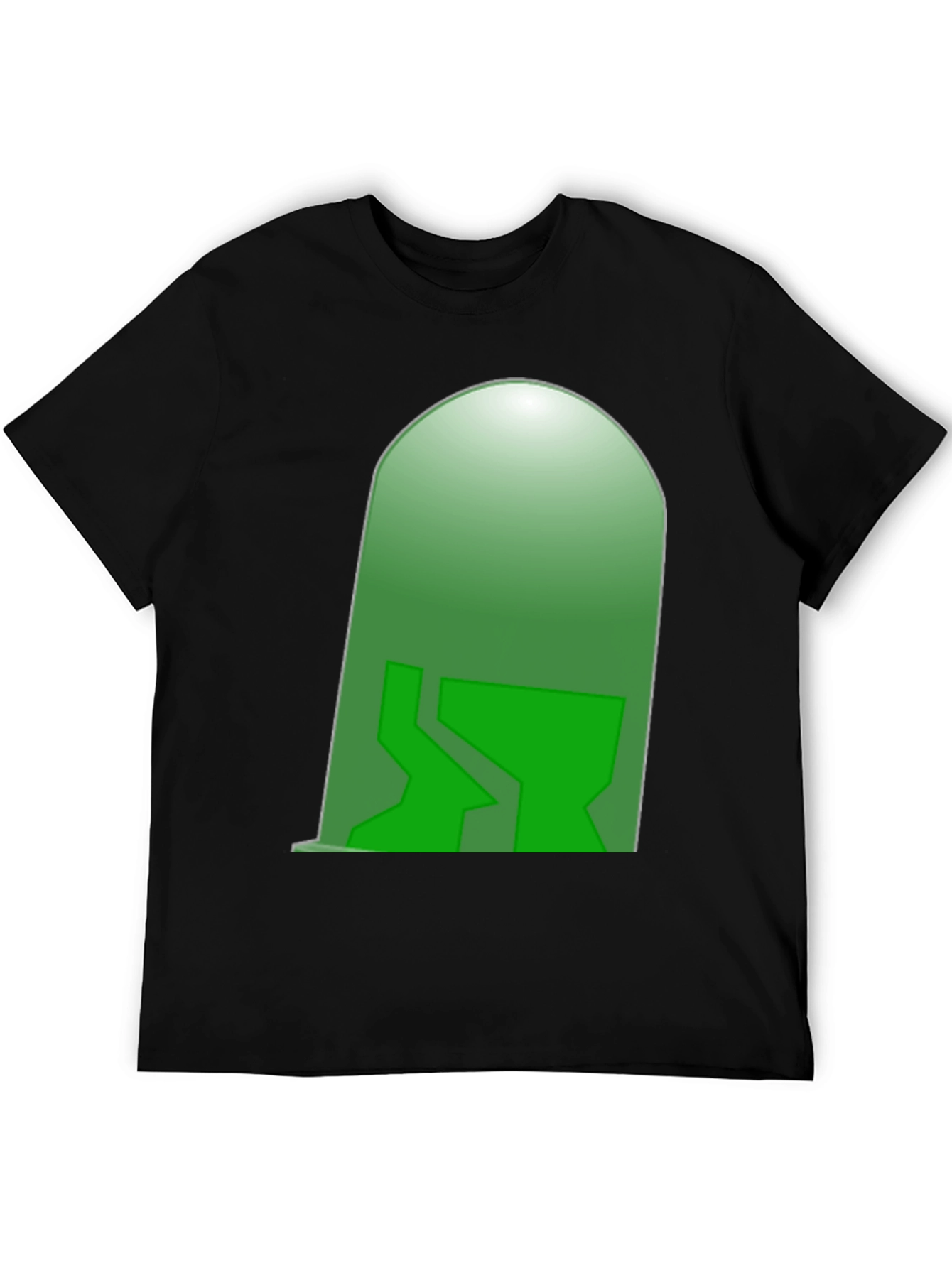 Black Green Tombstone T-Shirt - Unique Graphic Tee view 5