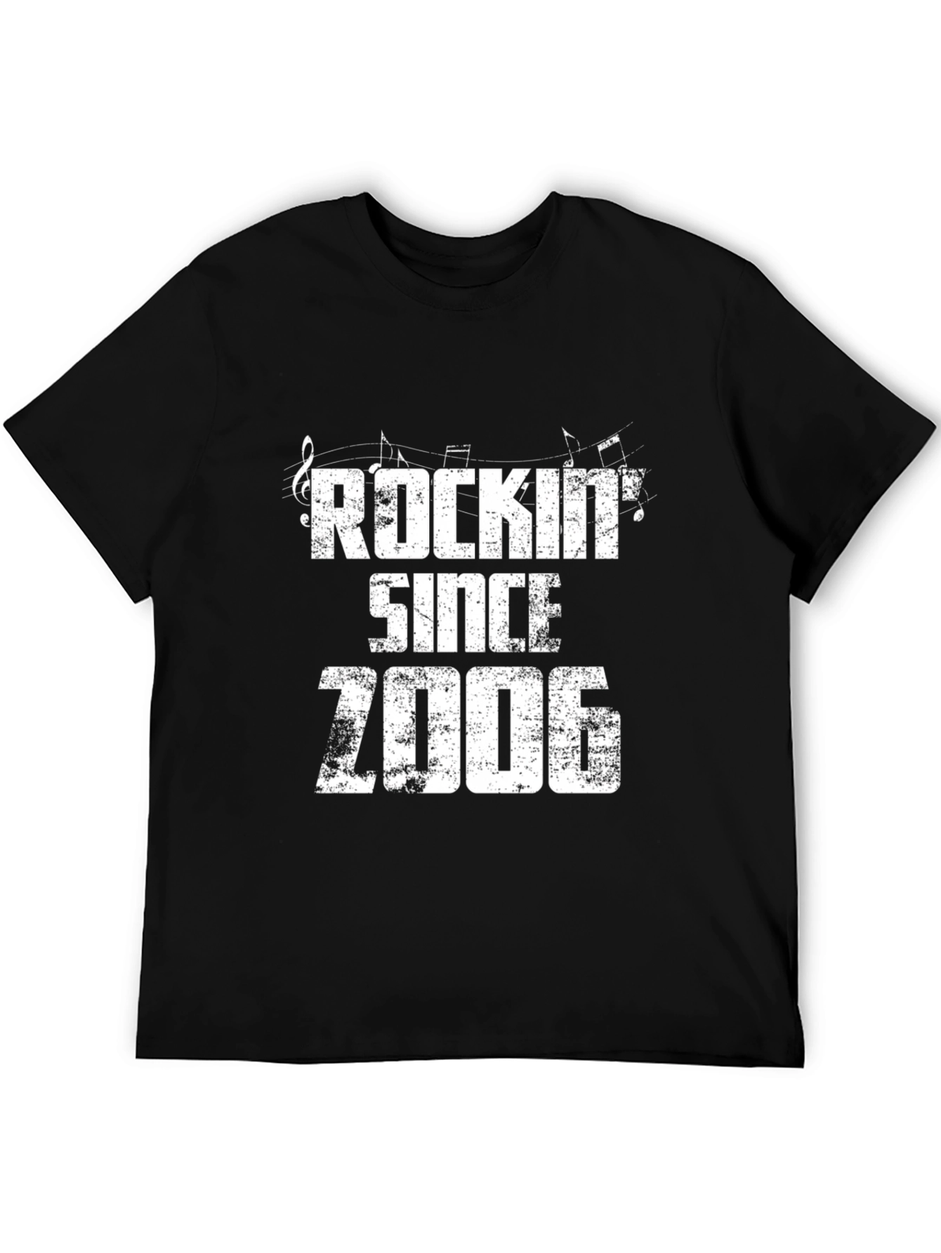 Black Rockin' Since 2006 Graphic Tee - Music Lover Birthday Gift view 5