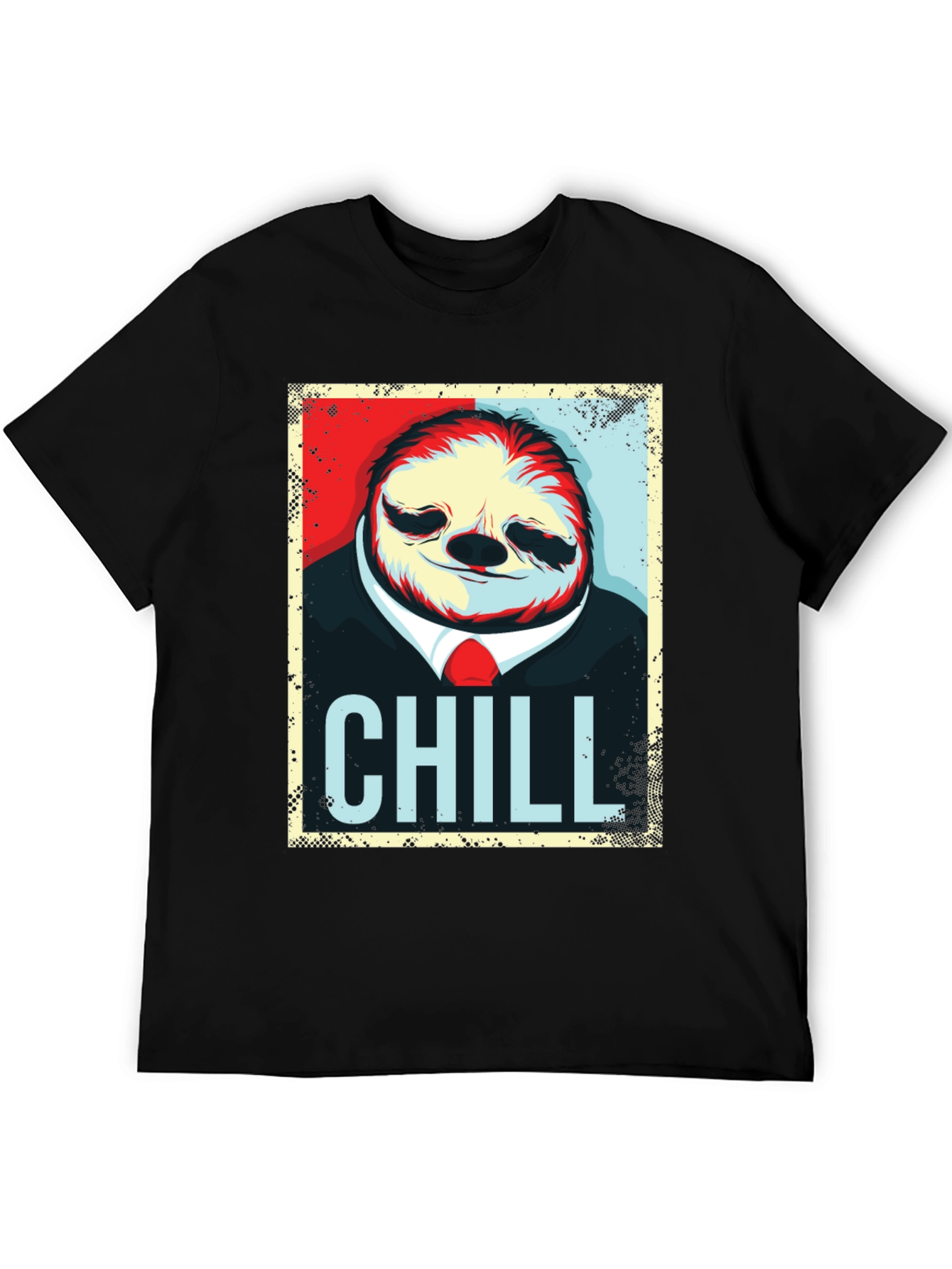 Black Chill Sloth Graphic T-Shirt - Relaxed Style view 5