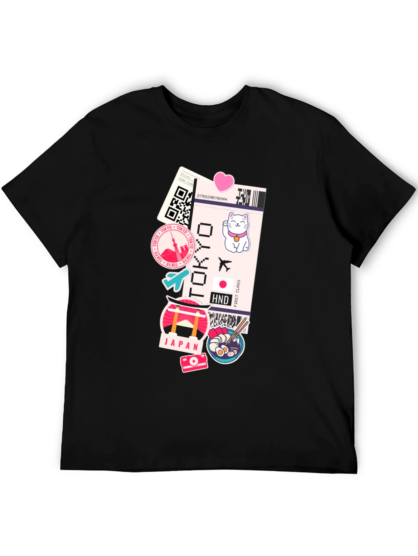 Black Tokyo Travel T-Shirt view 5