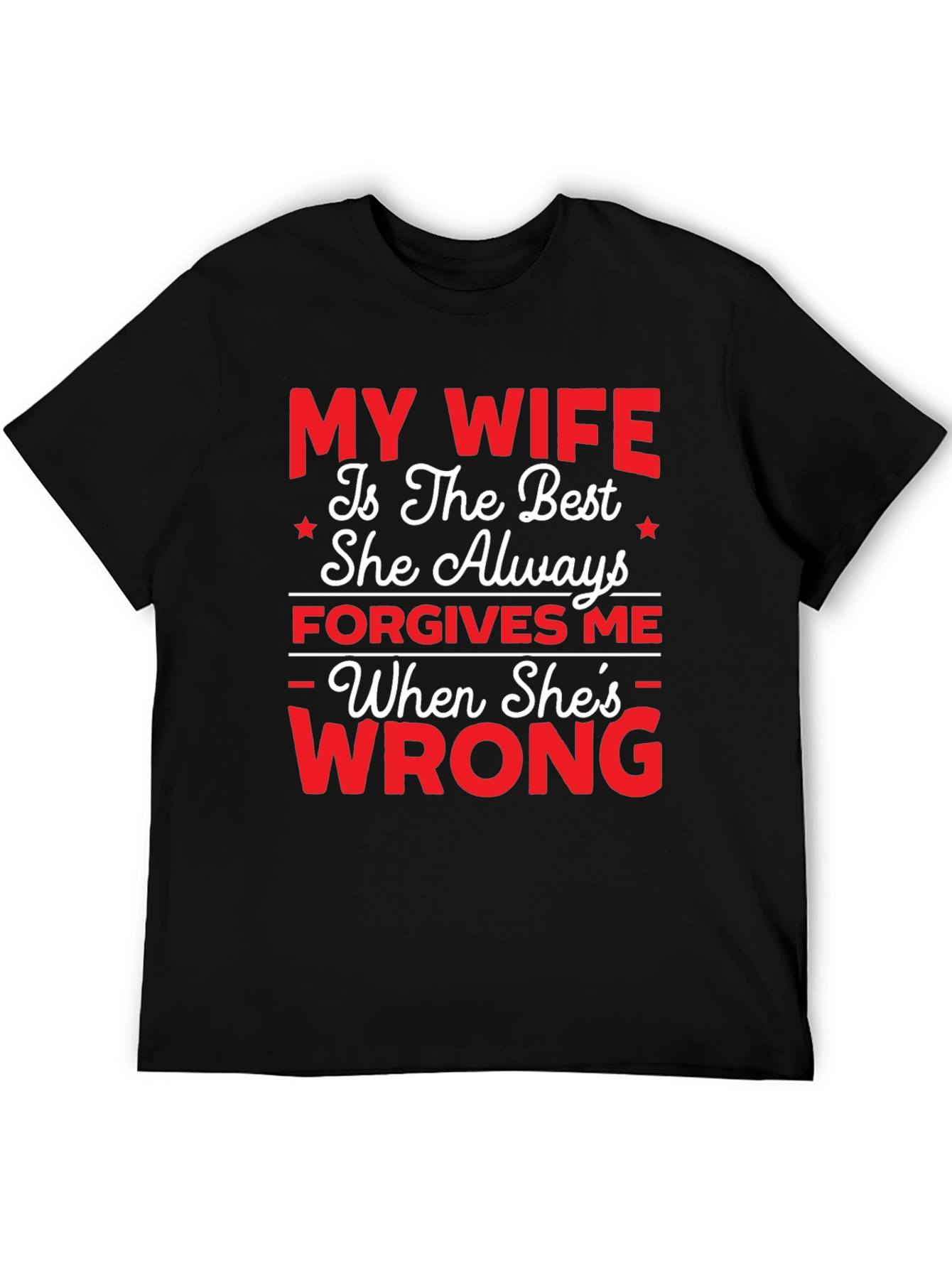 Black Funny My Wife T-Shirt - Husband Humor Tee view 5