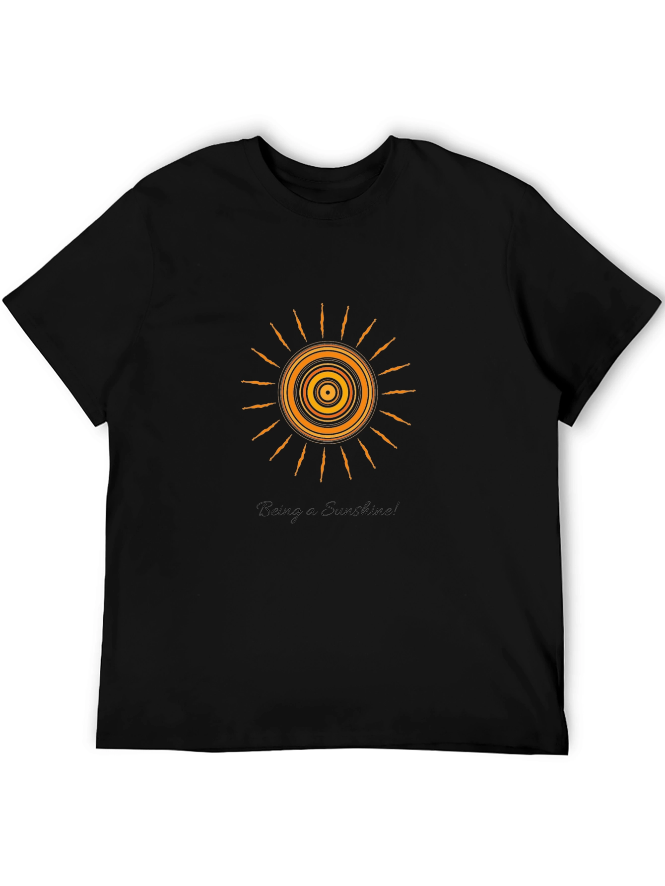 Black Sunshine Graphic Tee - Black Cotton Blend view 5