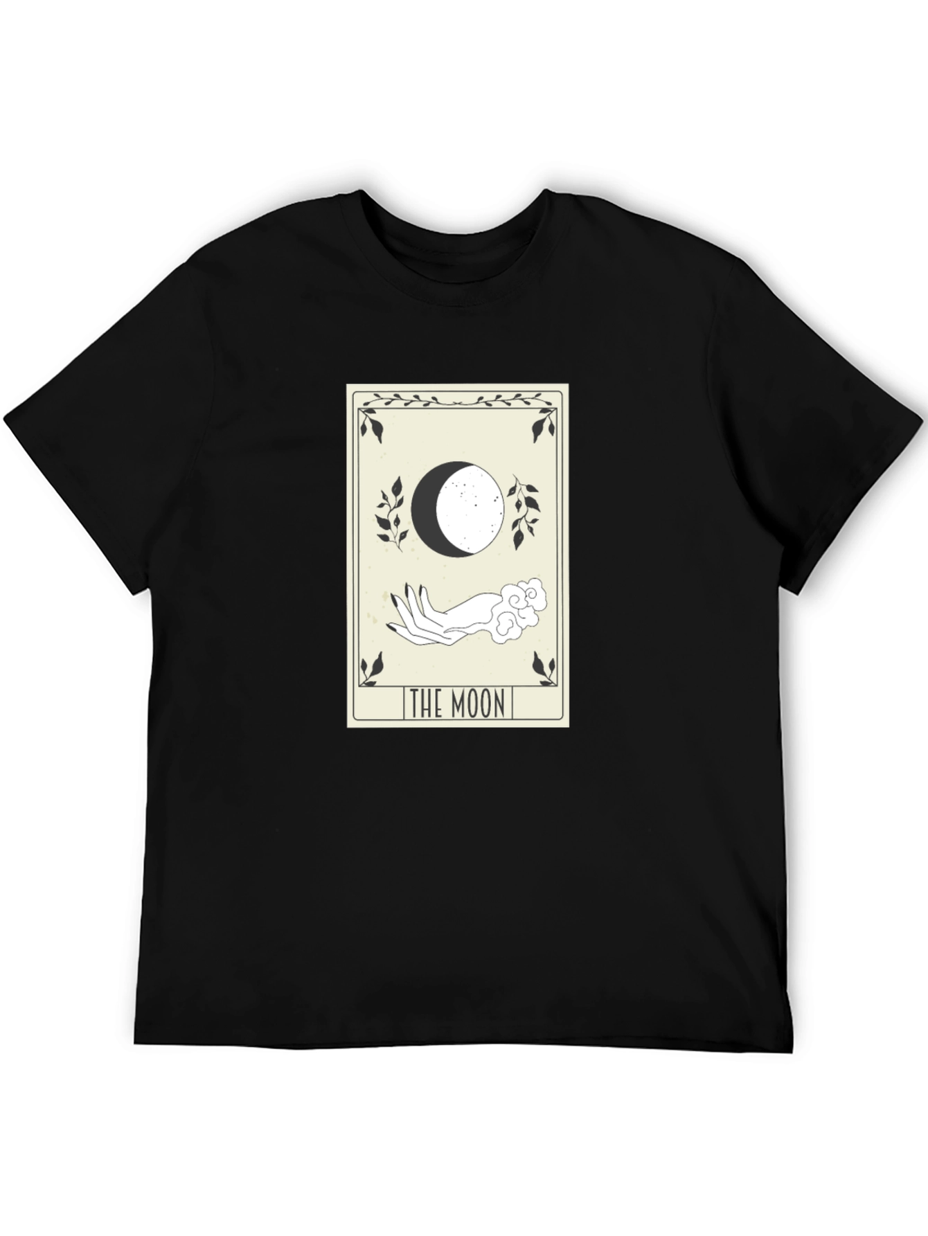 Black Tarot Card "The Moon" Graphic T-Shirt view 5