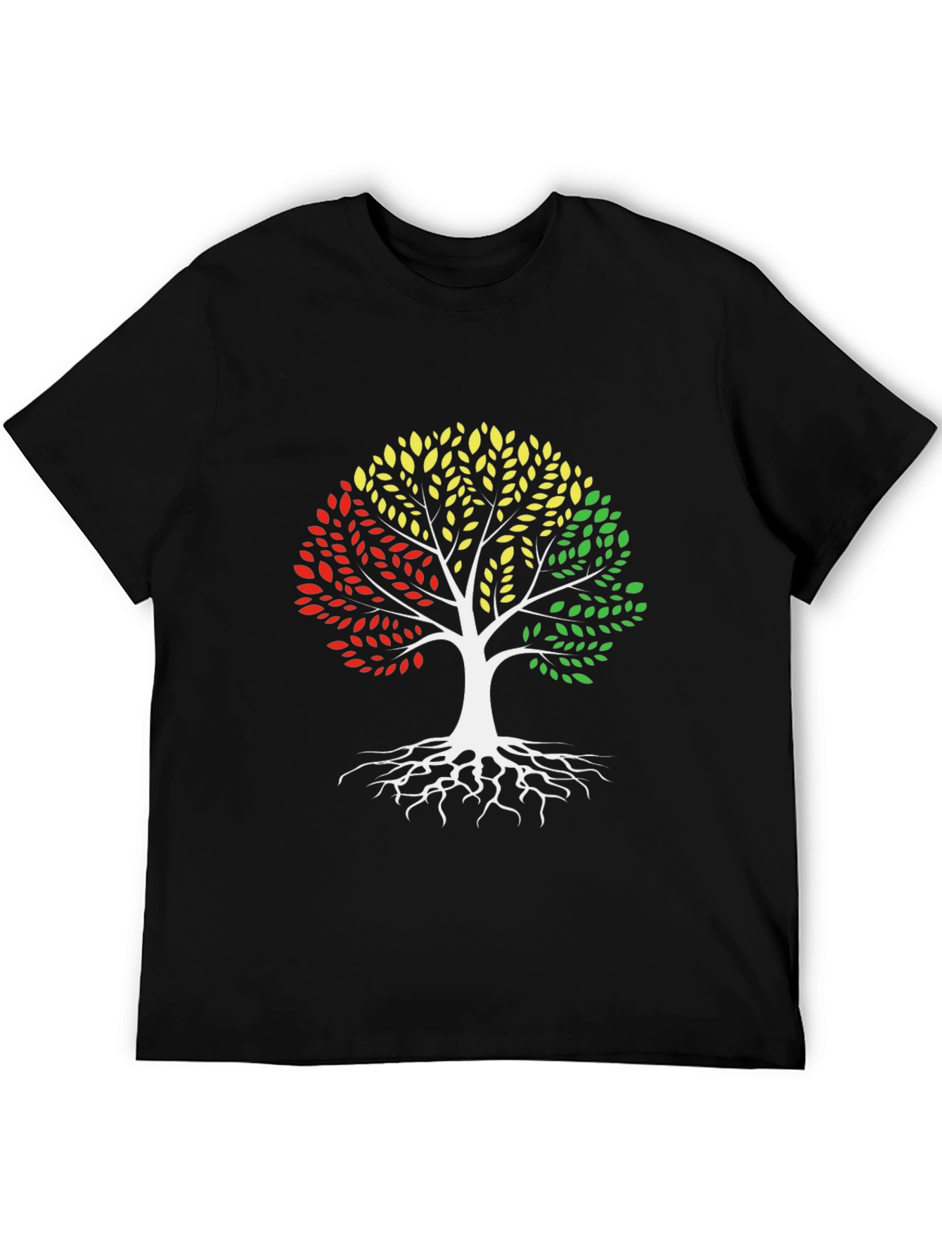 Black Pan-African Colors Tree of Life Graphic T-Shirt view 5