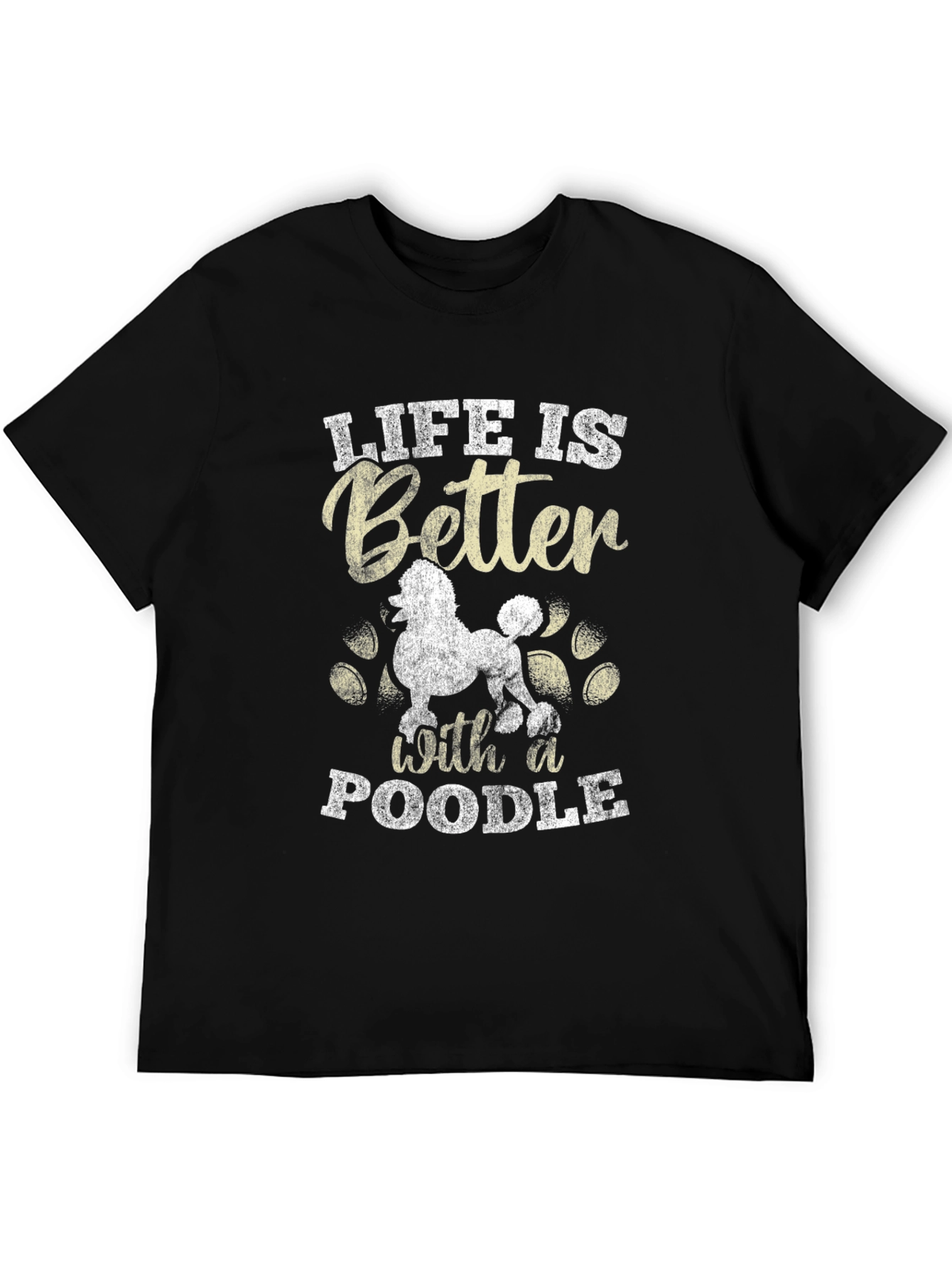 Black Life is Better with a Poodle Graphic Tee view 5