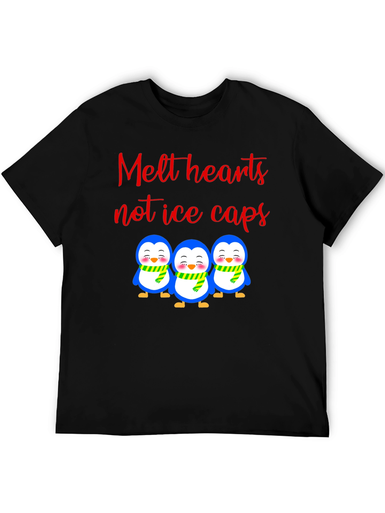 Black Melt Hearts Penguin T-Shirt view 5