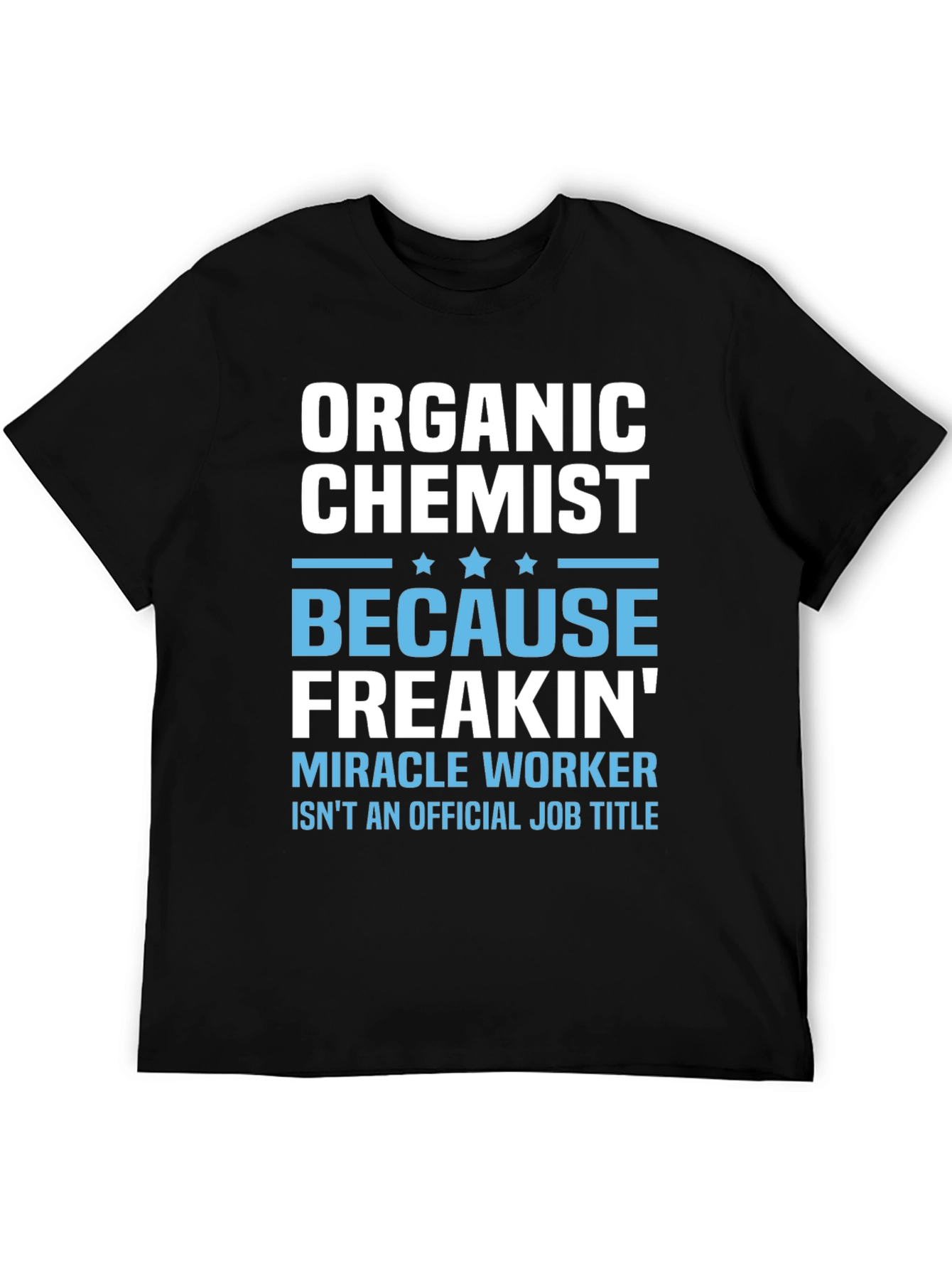 Black Organic Chemist Funny Graphic T-Shirt view 5