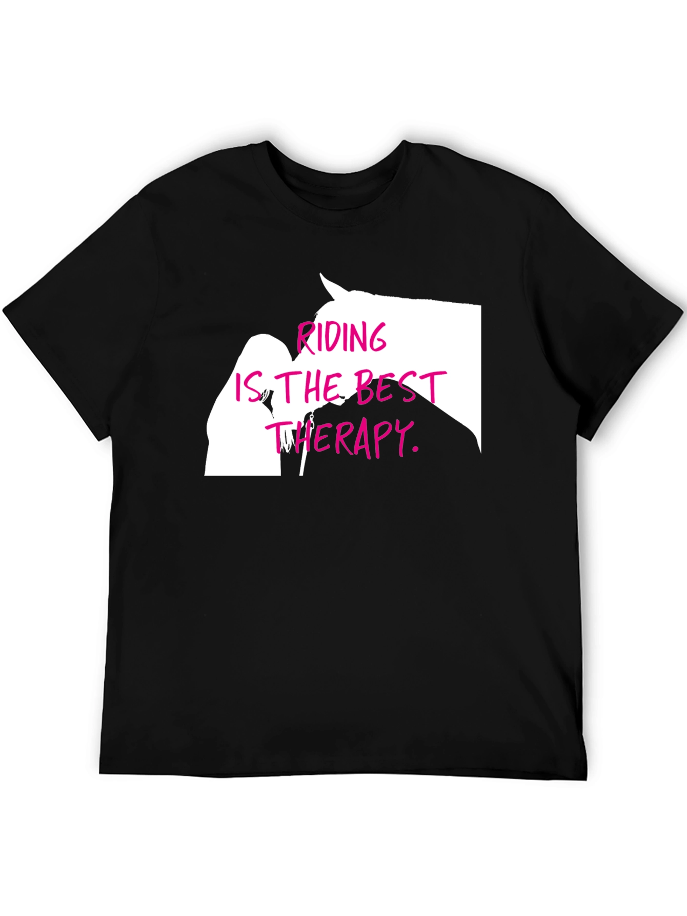 Black Riding Is The Best Therapy T-Shirt view 5