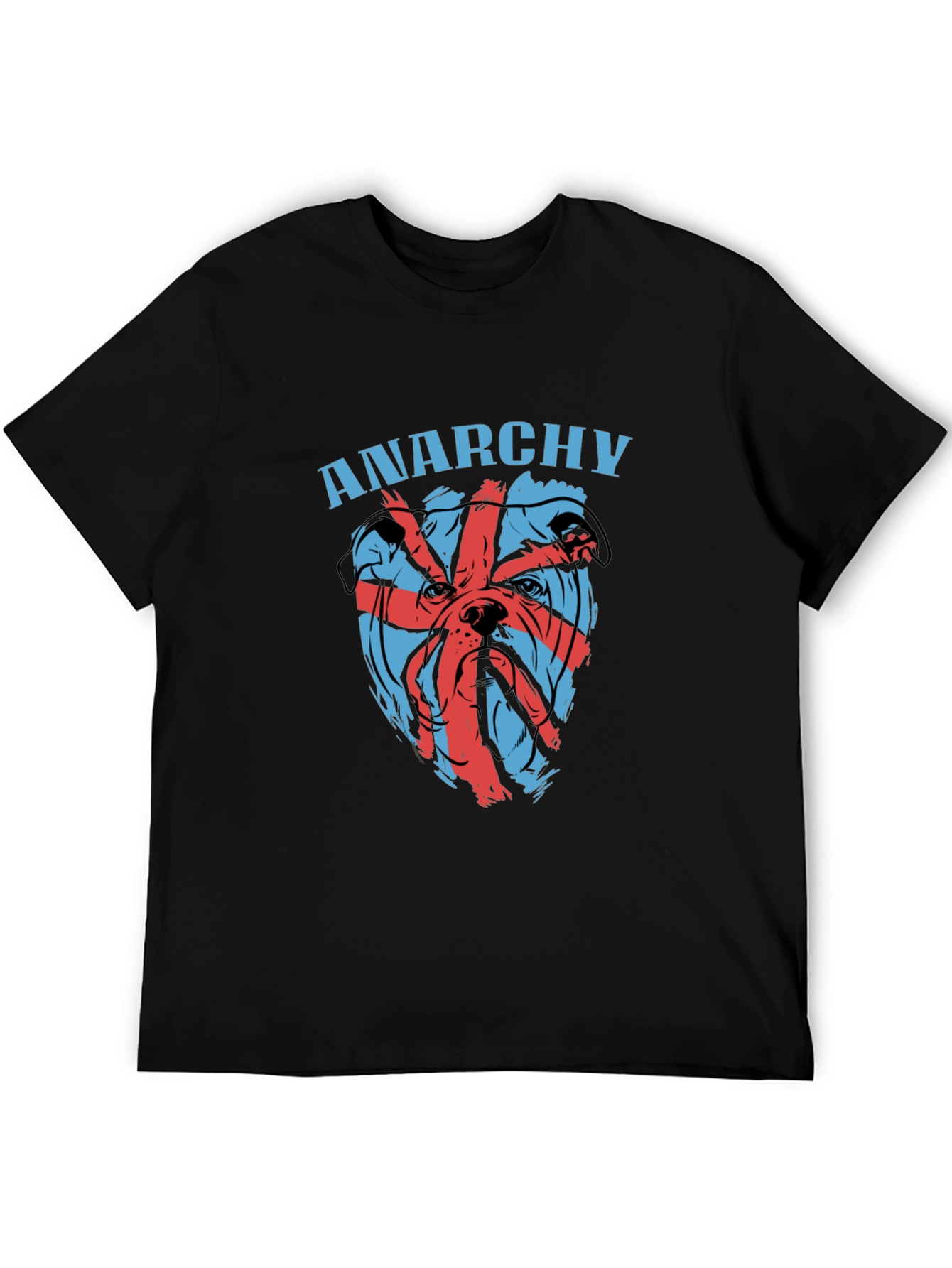 Black Anarchy Bulldog Graphic Tee - Edgy Style view 5
