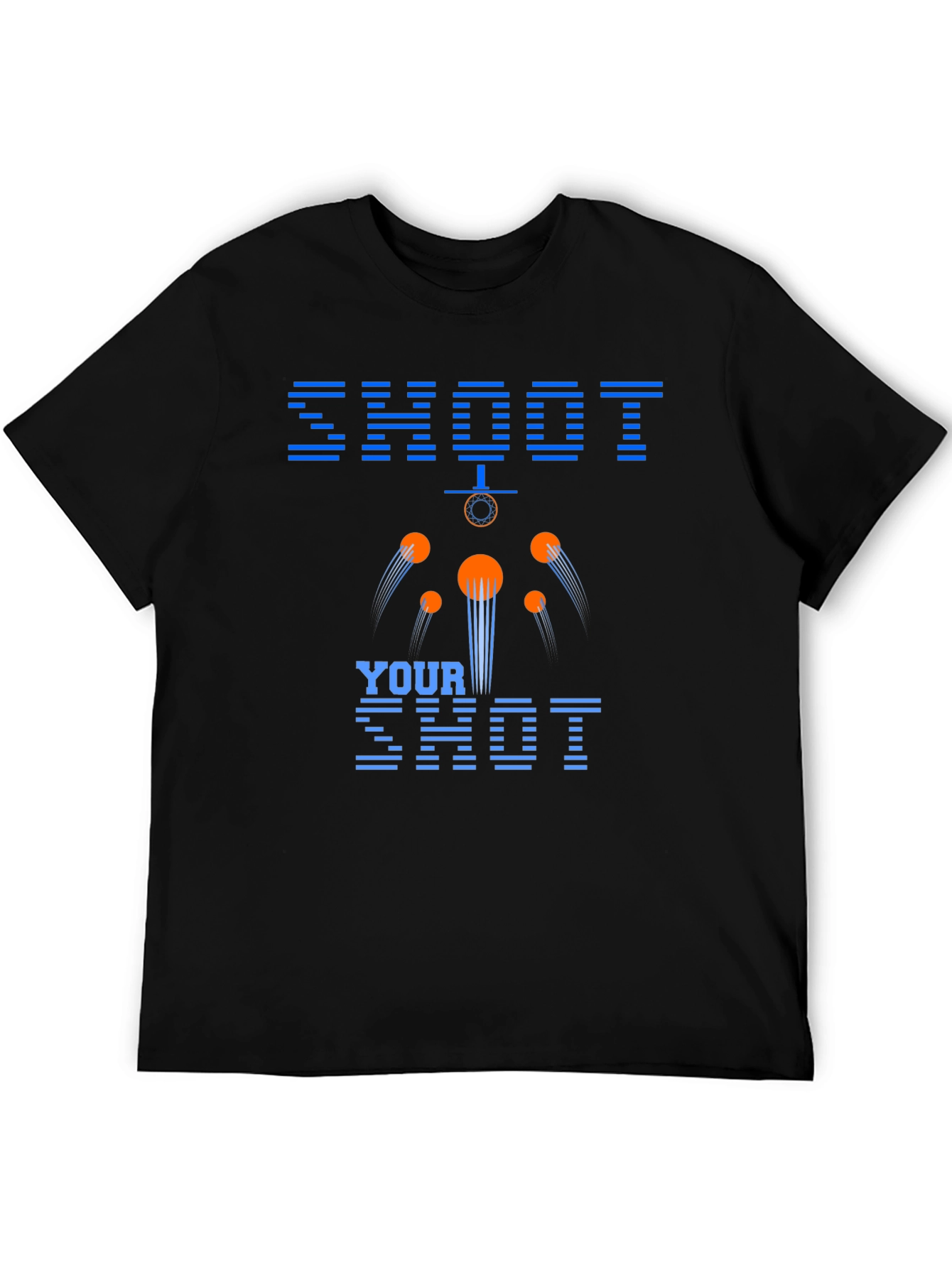 Black Shoot Your Shot Graphic Tee - Cool Casual Shirt view 5
