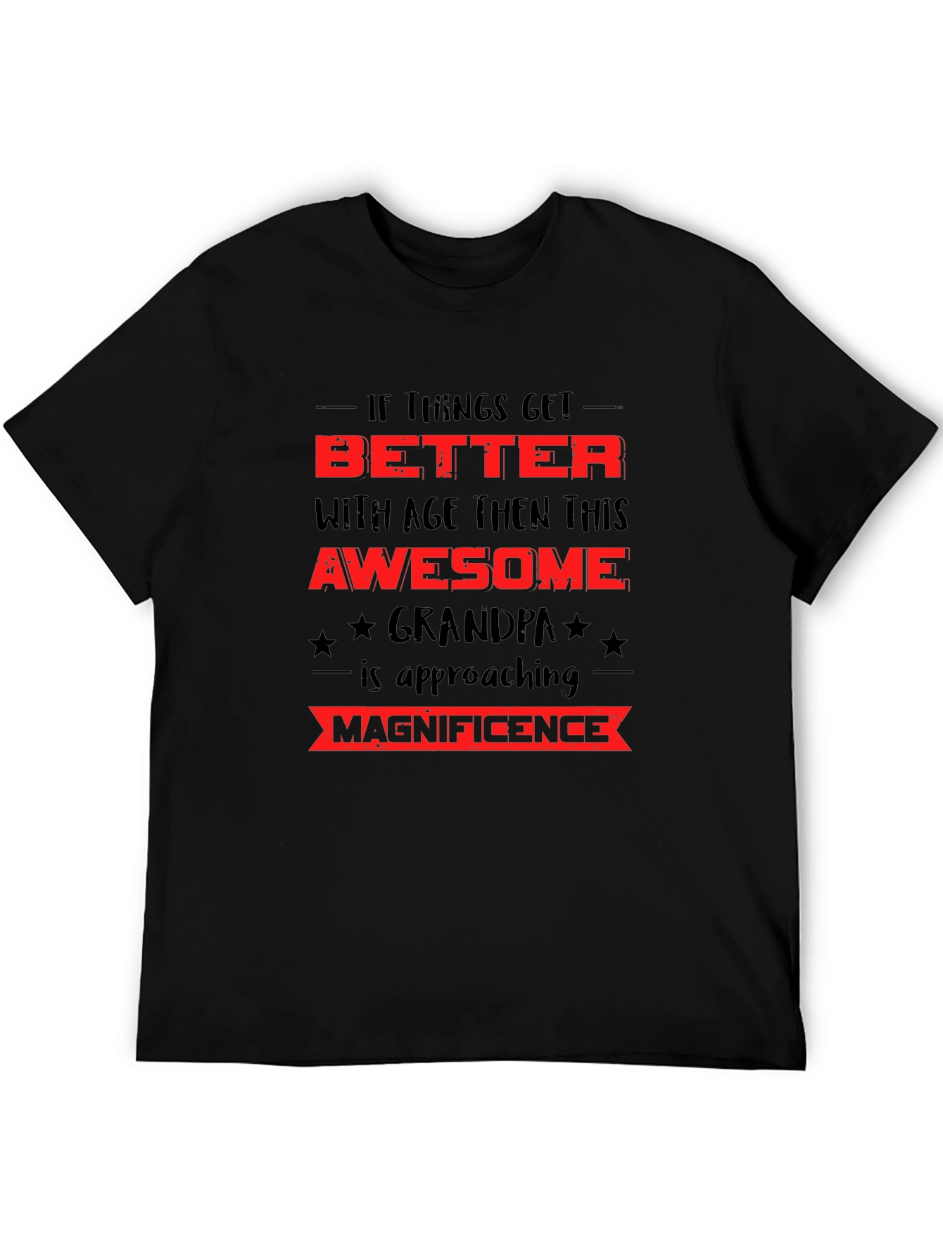 Black Awesome Grandpa T-Shirt - Better With Age view 5