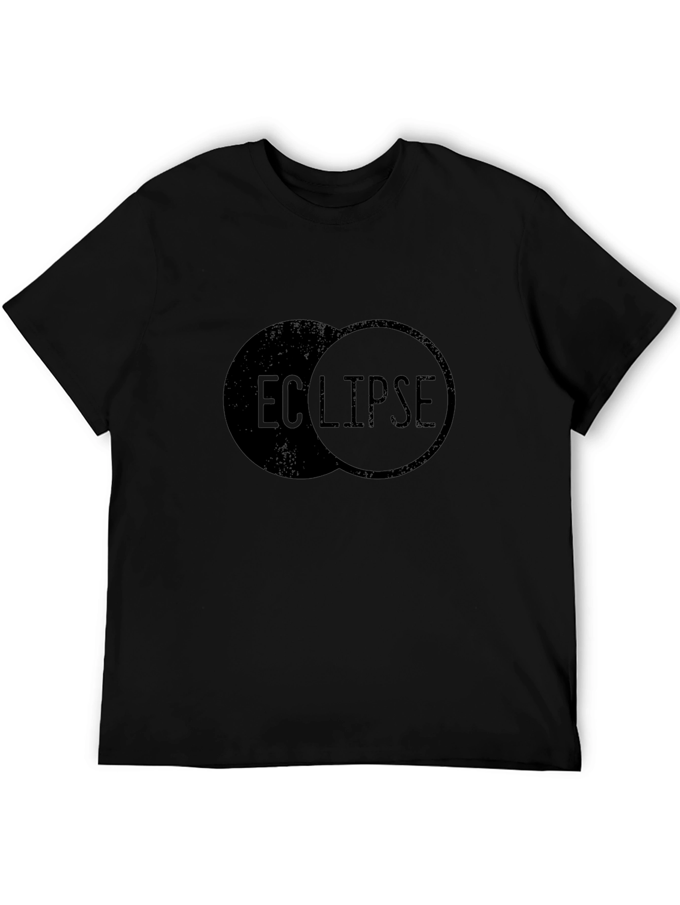 Black Eclipse Graphic Print Black T-Shirt view 5