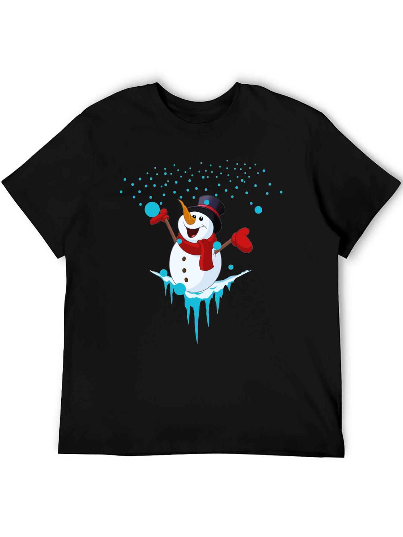 Black Snowman Graphic Tee - Holiday Cheer view 5