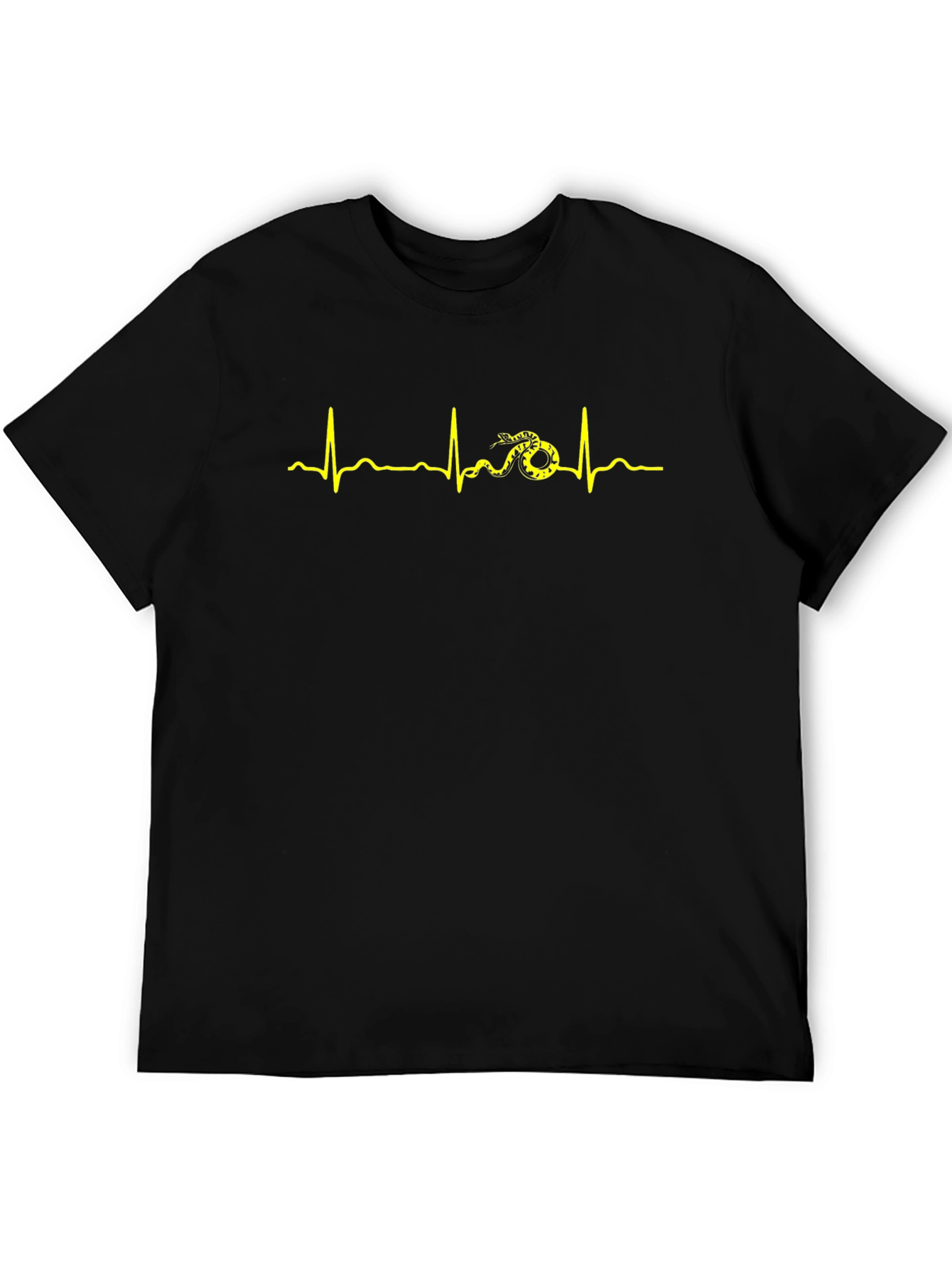 Black Snake Heartbeat Graphic Print T-Shirt view 5