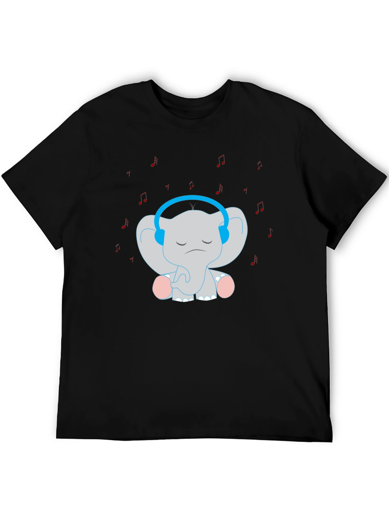 Black Elephant Tunes T-Shirt: Cute Music Lover Tee view 5